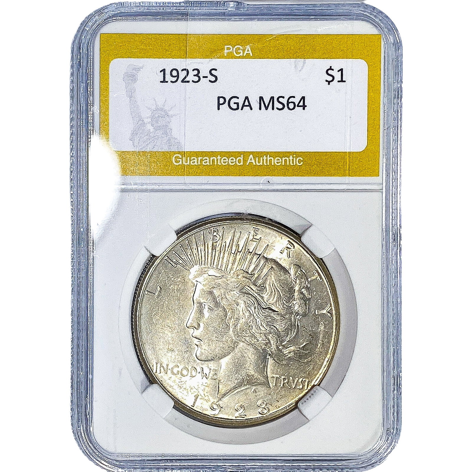 1923-S Silver Peace Dollar PGA MS64 (1 of 2)