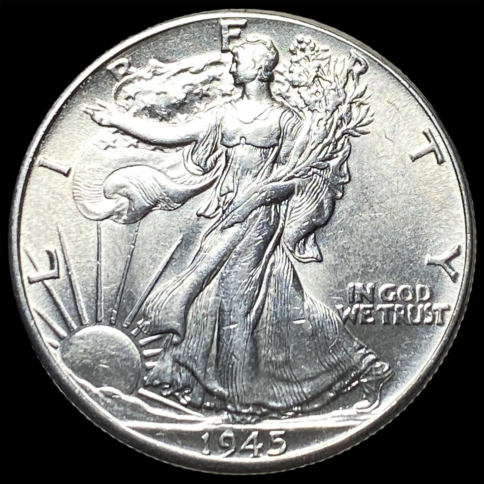 1945 Silver Walking Liberty Half Dollar CHOICE BU (1 of 2)