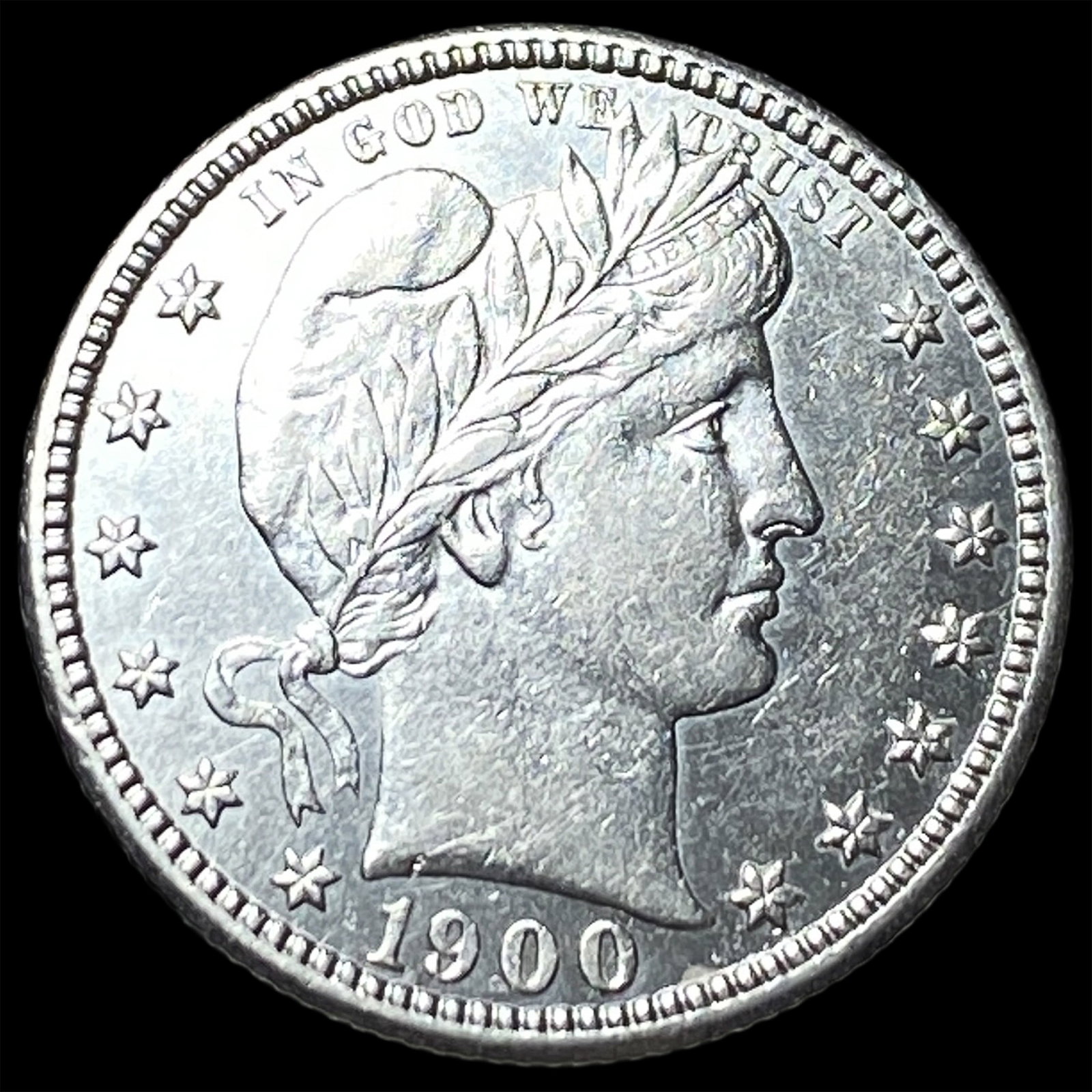 1900-S Barber Silver Quarter UNCIRCULATED (1 of 2)