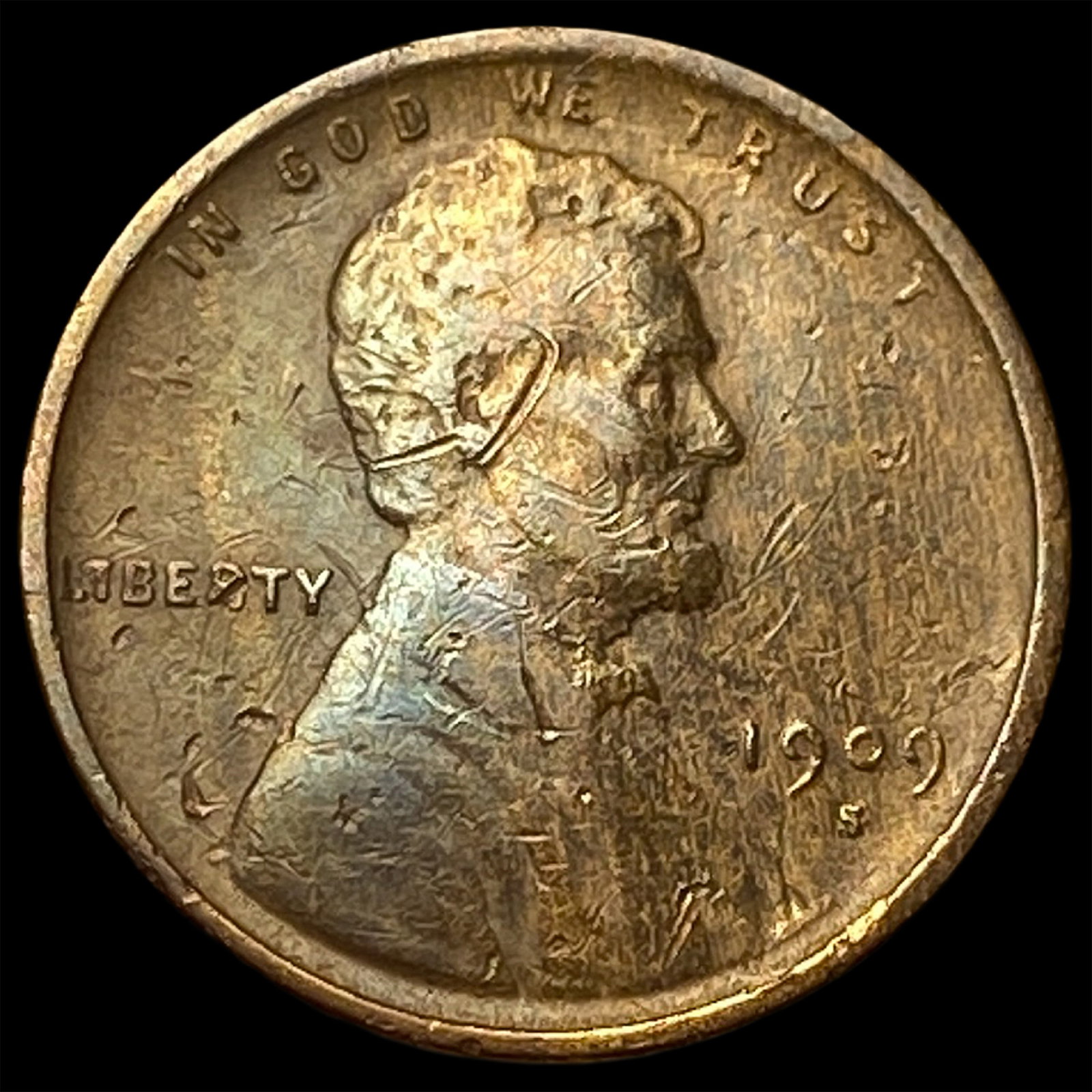 1909-S Lincoln Wheat Cent LIGHTLY CIRCULATED: 1909-S Lincoln Wheat Cent LIGHTLY CIRCULATED