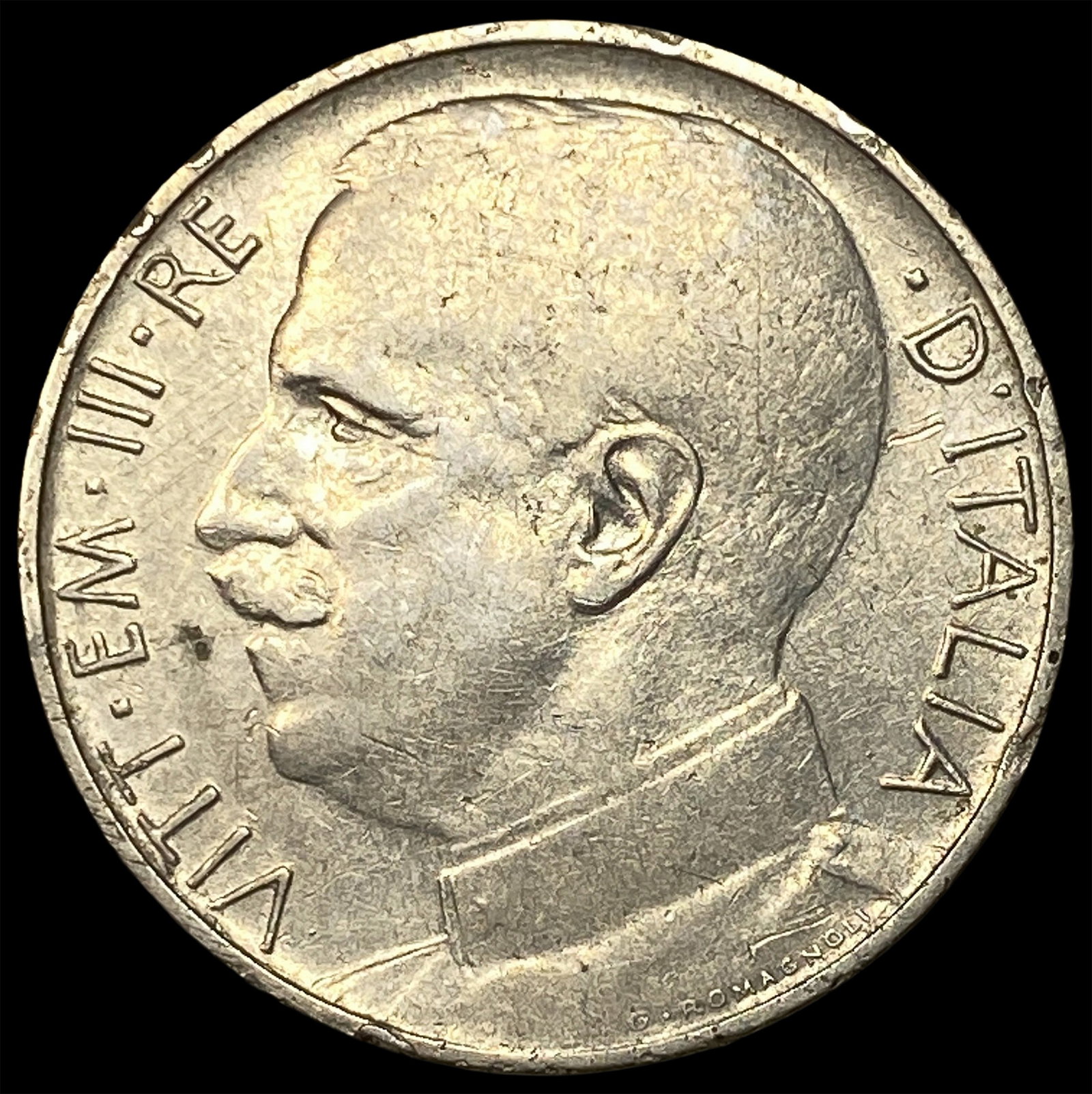 1919R Italy Nickel 50 Centesimi: 1919R Italy Nickel 50 Centesimi