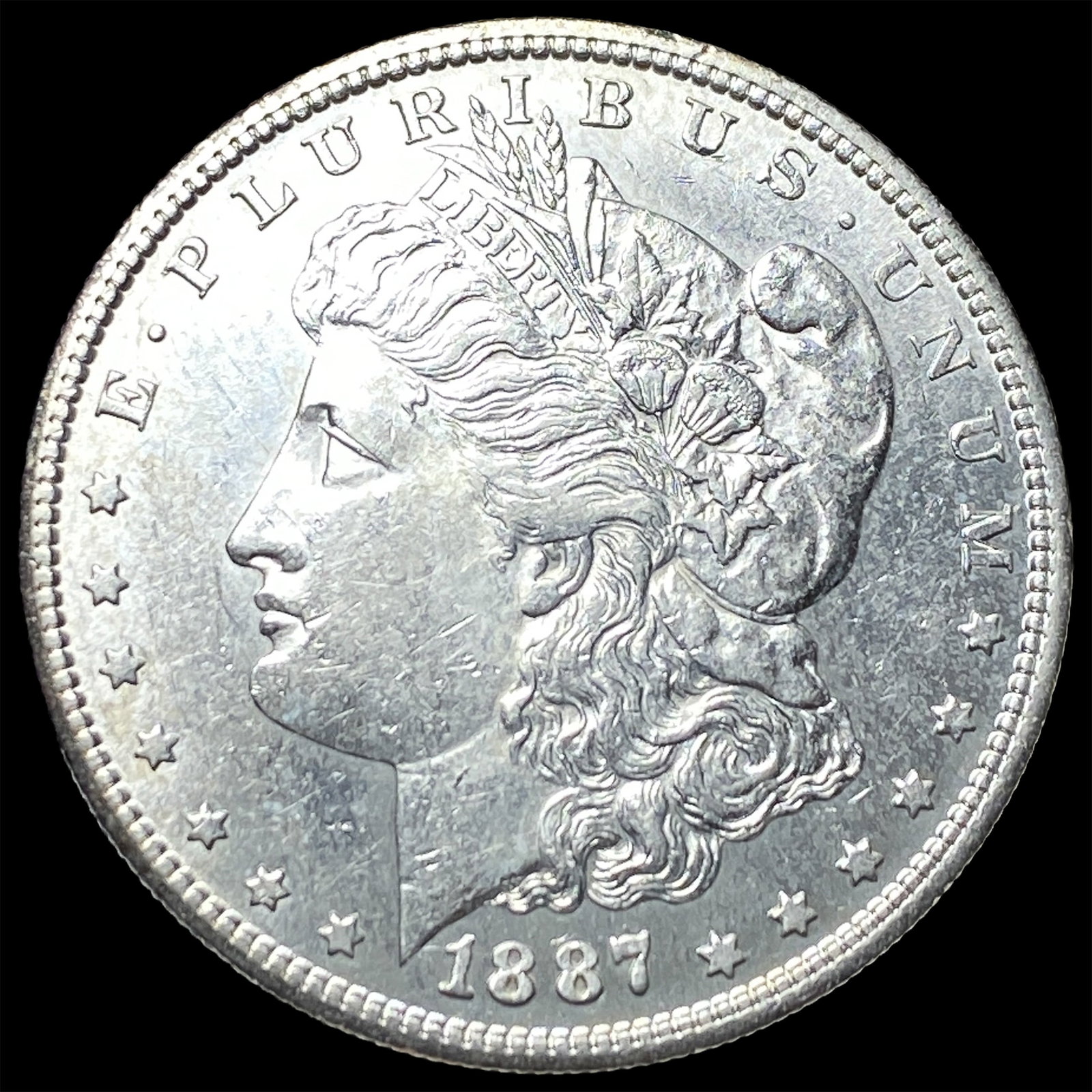 1887-S Silver Morgan Dollar CHOICE AU: 1887-S Silver Morgan Dollar CHOICE AU