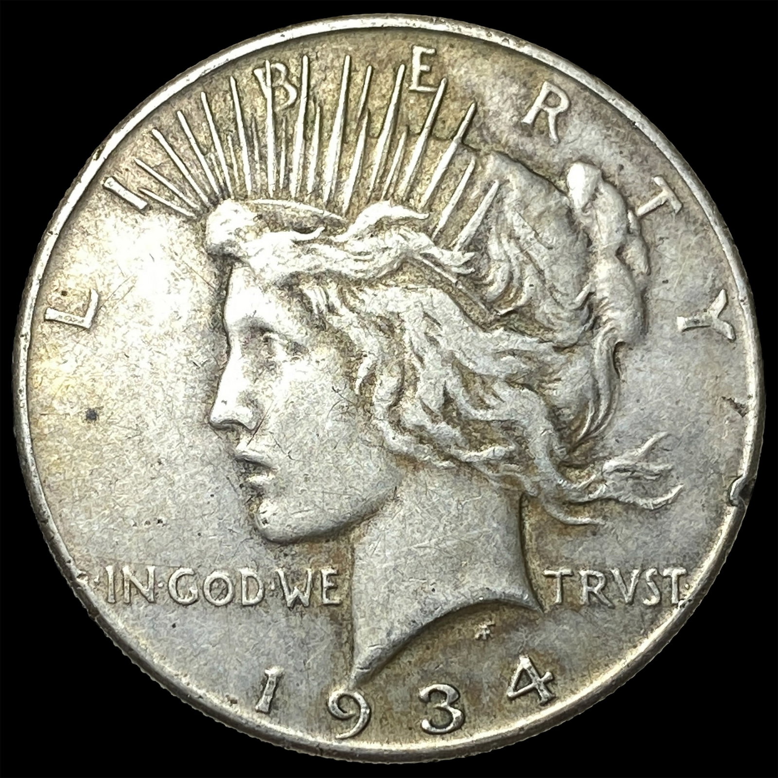 1934 Peace Silver Dollar NEARLY UNCIRCULATED: 1934 Peace Silver Dollar NEARLY UNCIRCULATED