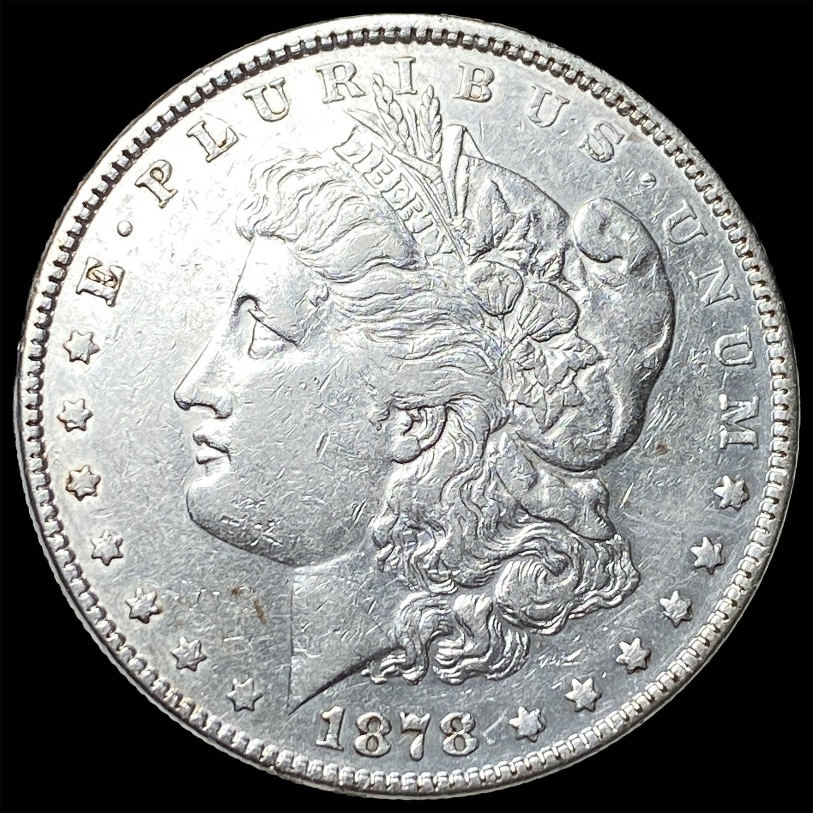 1878 Silver Morgan Dollar CLOSELY UNCIRCULATED: 1878 Silver Morgan Dollar CLOSELY UNCIRCULATED