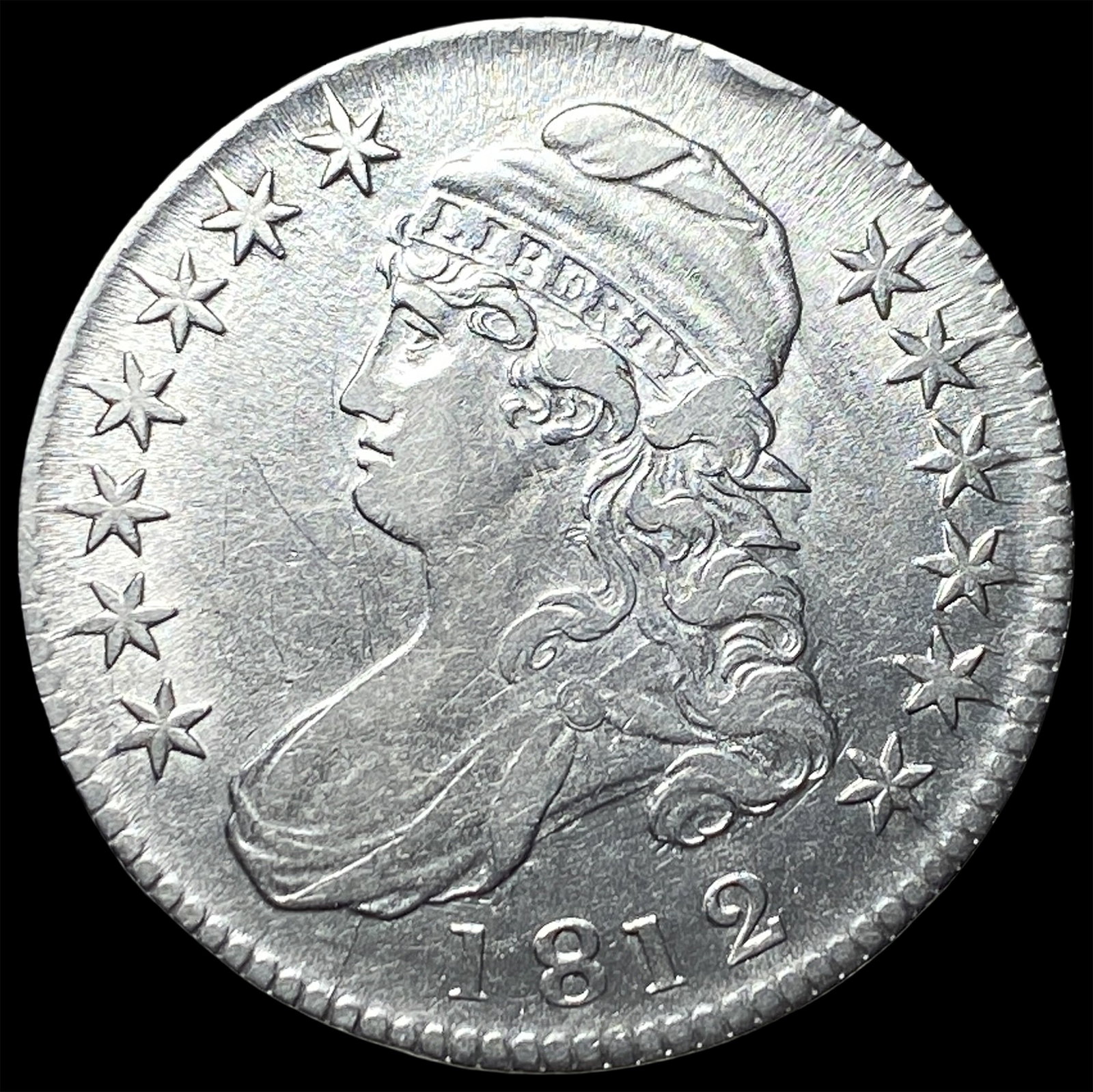1812 Capped Bust Half Dollar CLOSELY UNCIRCULATED: 1812 Capped Bust Half Dollar CLOSELY UNCIRCULATED