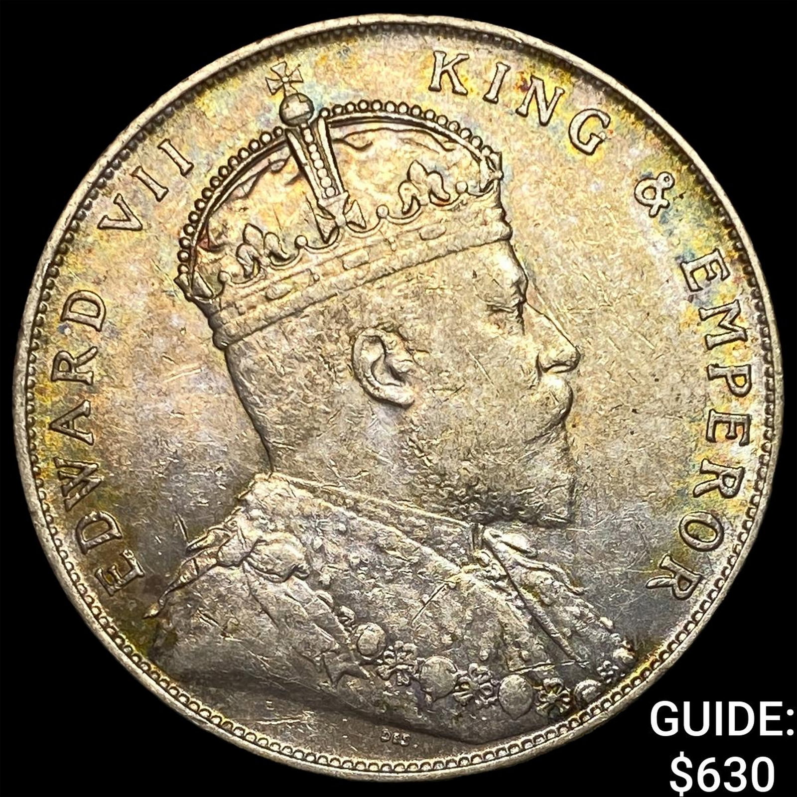 1908 Straits Settlemanet Silver Dollar (1 of 2)
