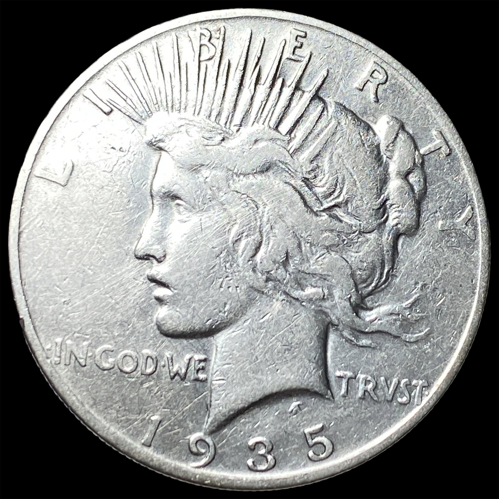 1935-S Silver Peace Dollar LIGHTLY CIRCULATED: 1935-S Silver Peace Dollar LIGHTLY CIRCULATED