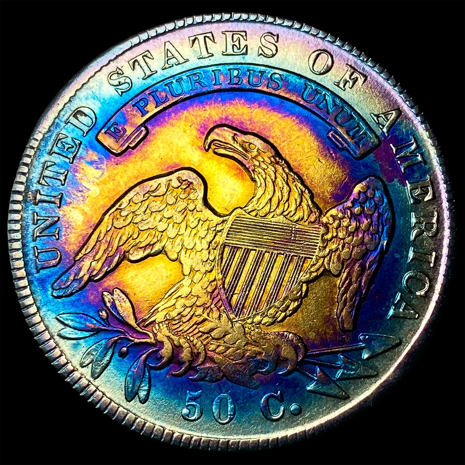 1836 Silver Capped Bust Half Dollar CLOSELY UNCIRCULATED - 2