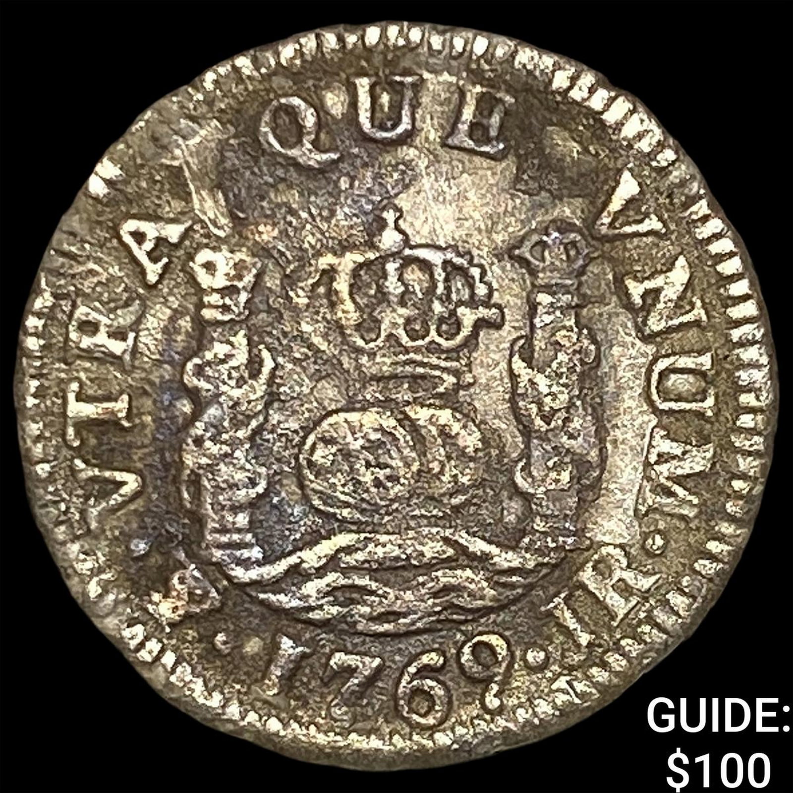 1769JR Bolivia Potosi Silver 1/2 Real: 1769JR Bolivia Potosi Silver 1/2 Real