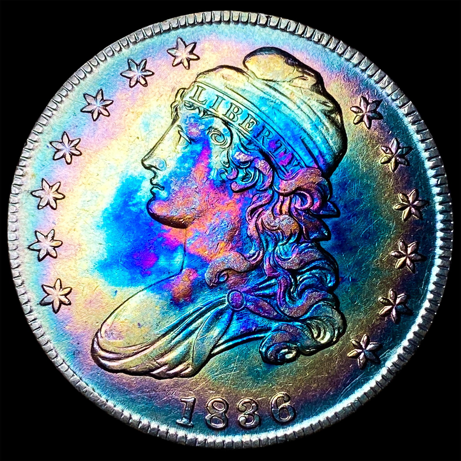 1836 Capped Bust Half Dollar CLOSELY UNCIRCULATED (1 of 2)