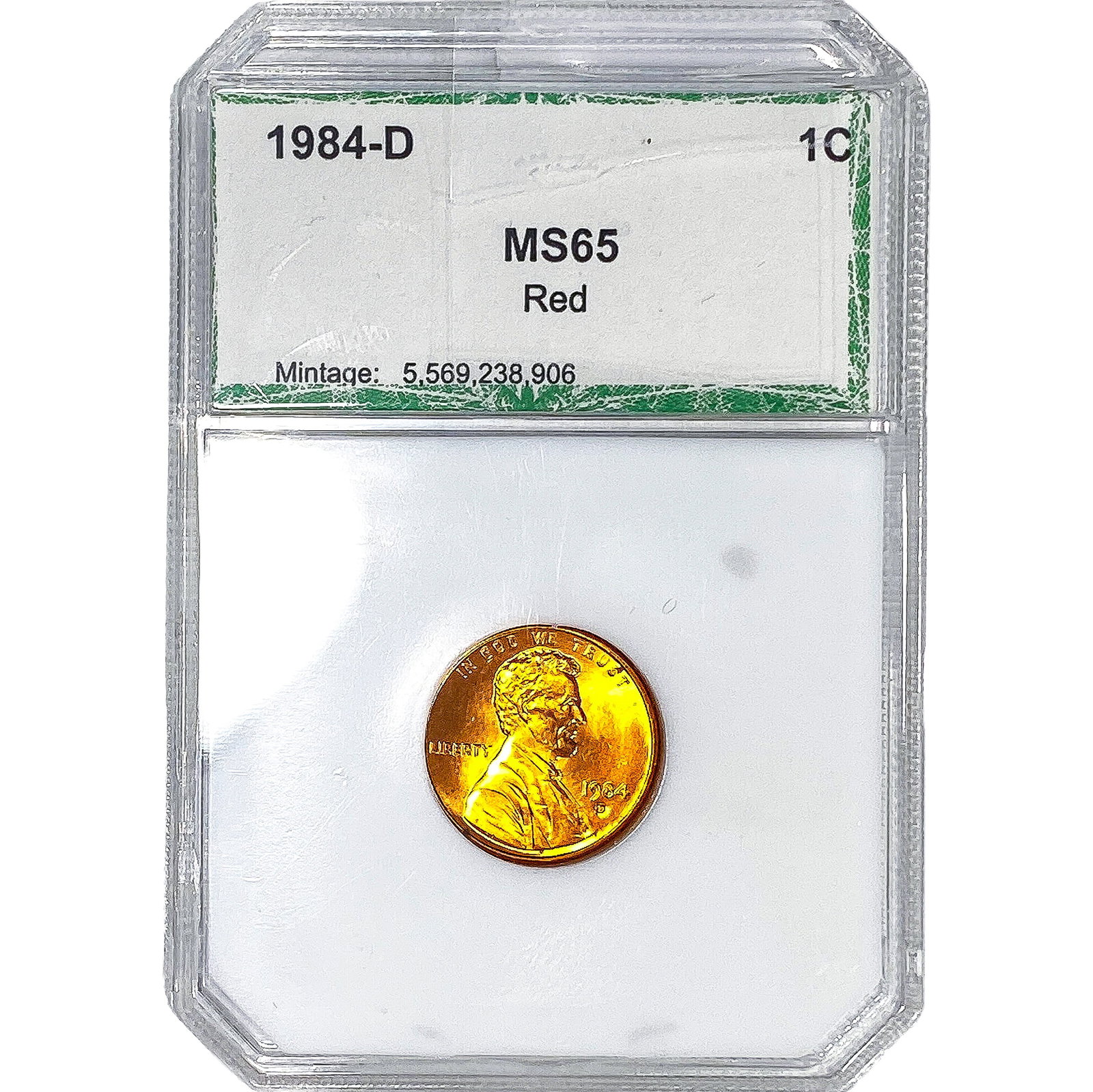 1984-D Wheat Cent PCI MS65 Red (1 of 2)