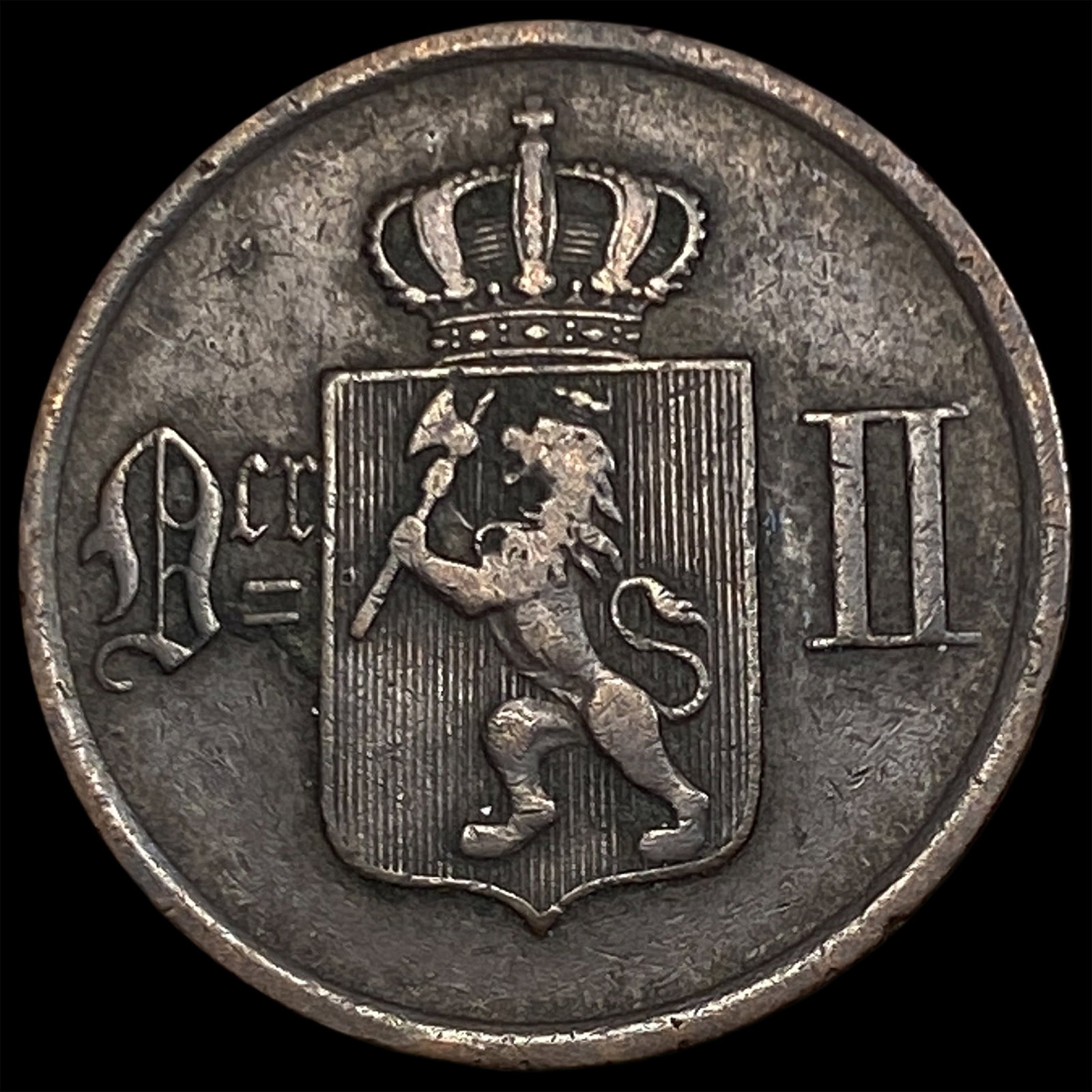 1893 Norway Bronze 2 Ore (1 of 2)