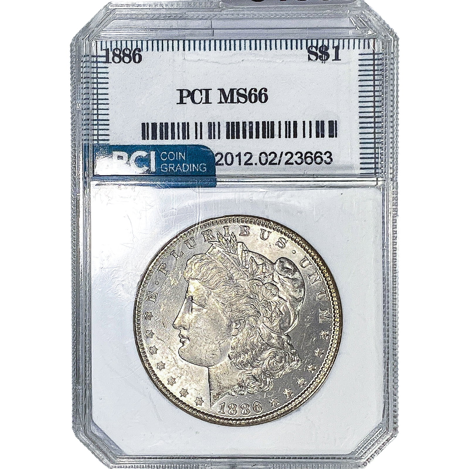 1886 Morgan Silver Dollar PCI MS66 (1 of 2)