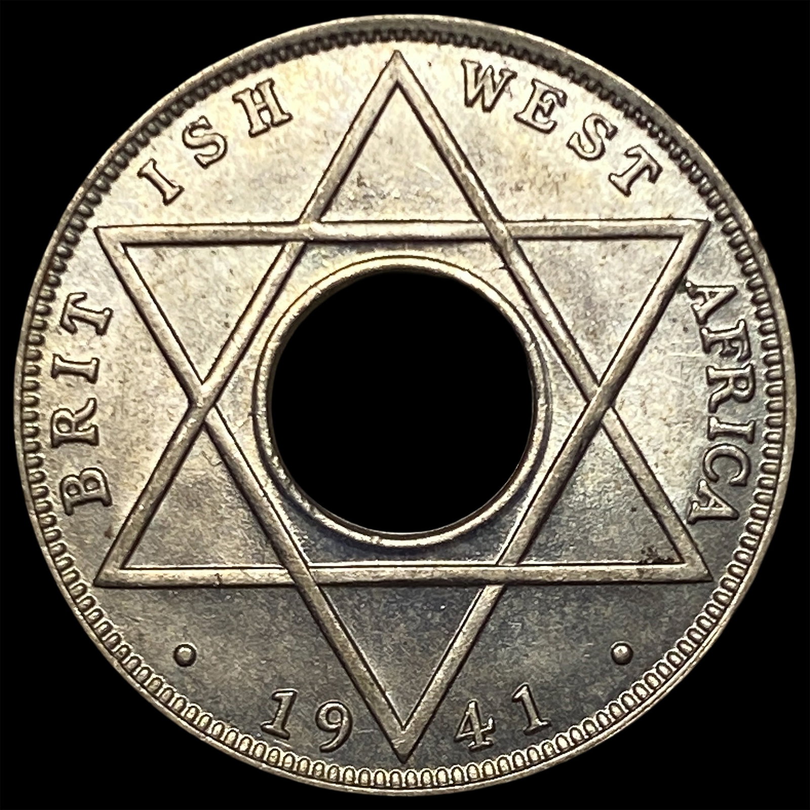 1941 British West Africa 1/10 Penny KM 20: 1941 British West Africa 1/10 Penny KM 20