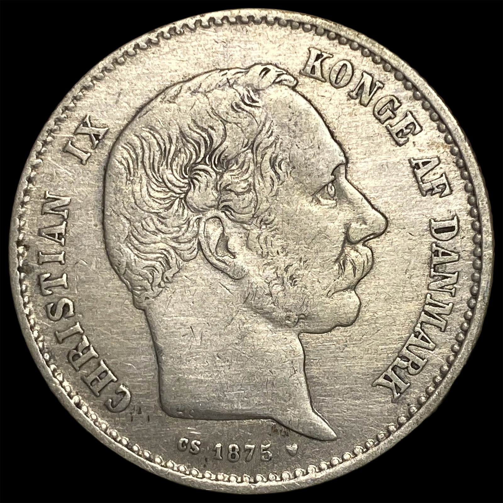 1875 Denamrk Silver 1 Krone (1 of 2)