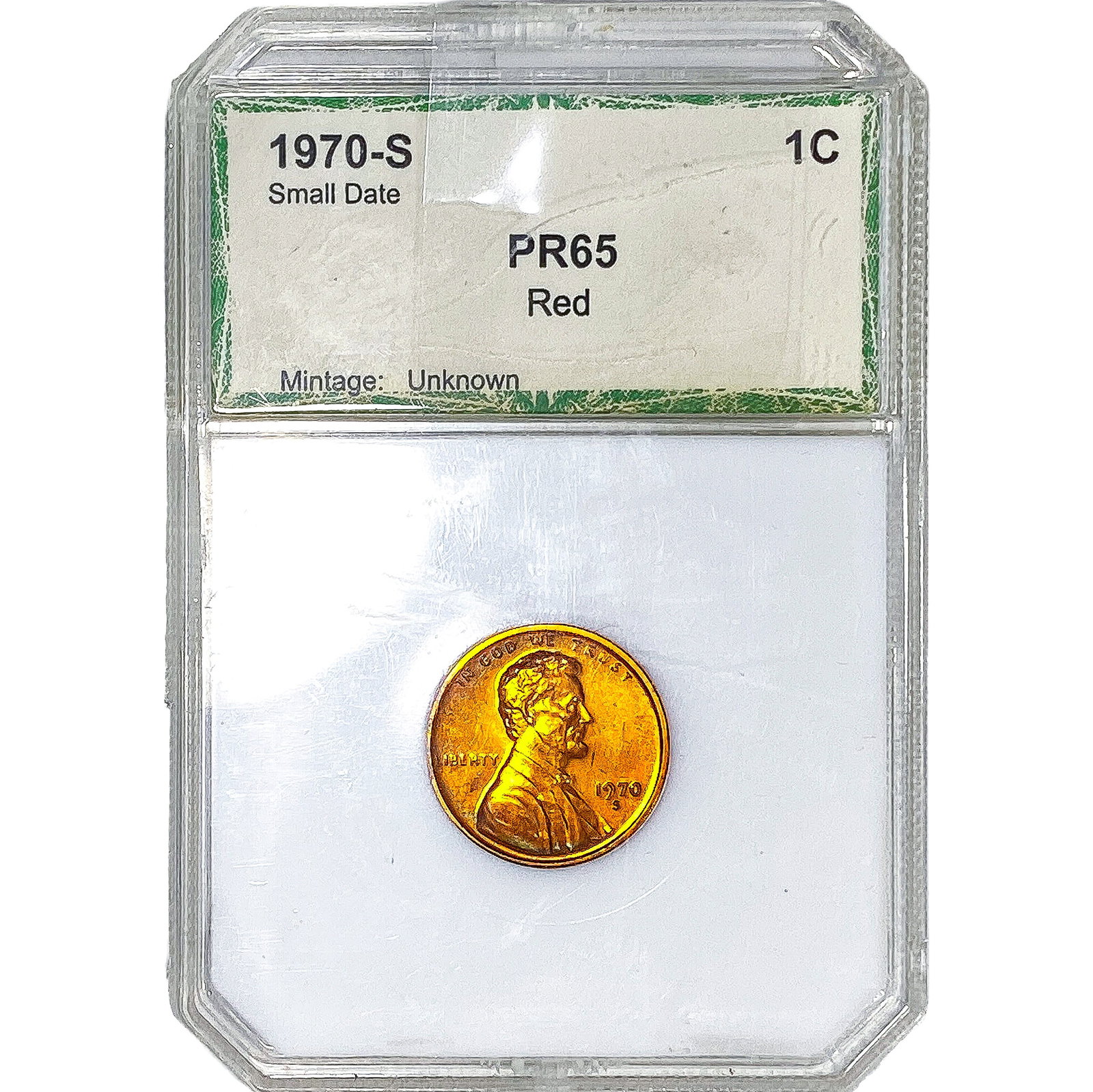 1970-S Wheat Cent PCI PR65 Red (1 of 2)