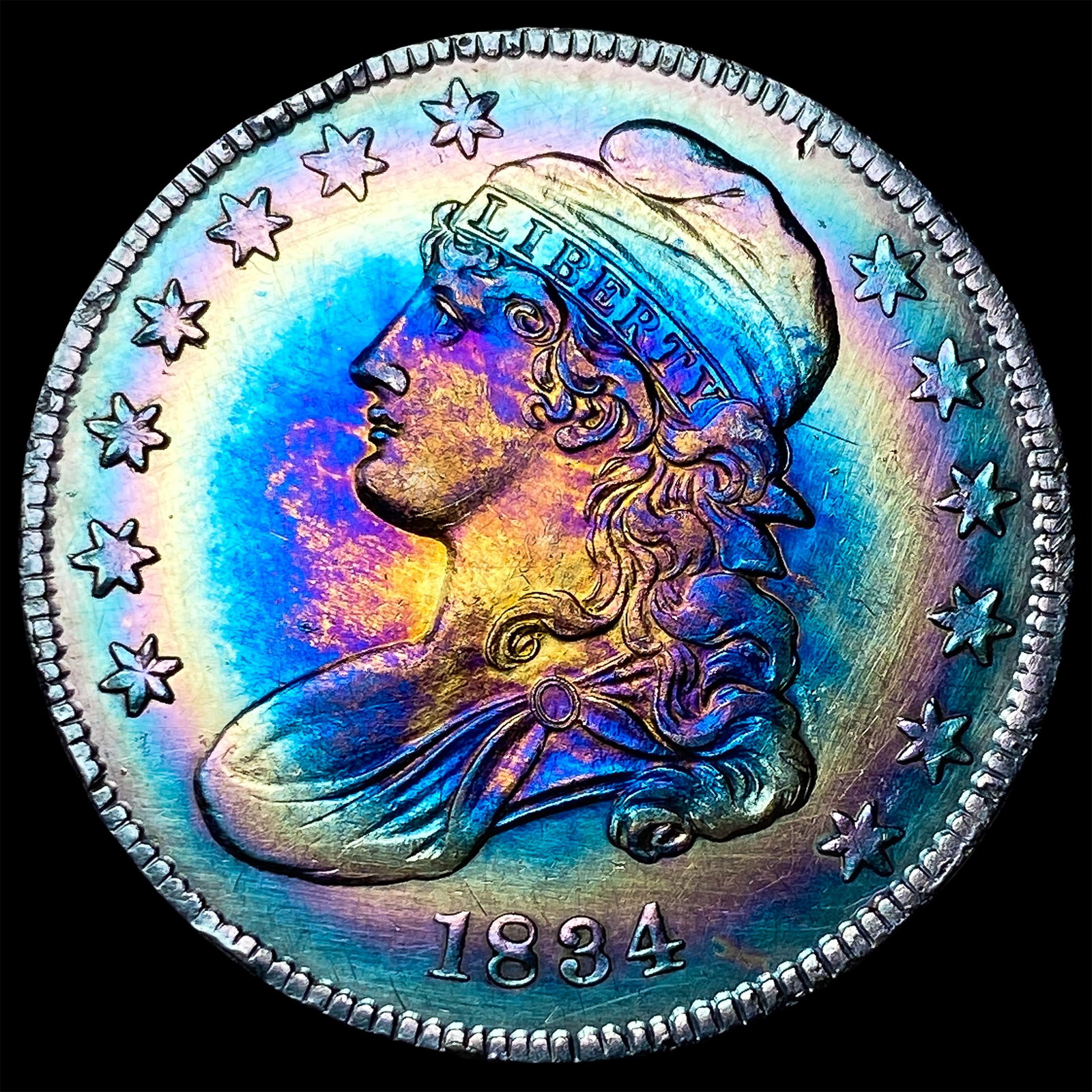 1834 Capped Bust Half Dollar CLOSELY UNCIRCULATED (1 of 2)
