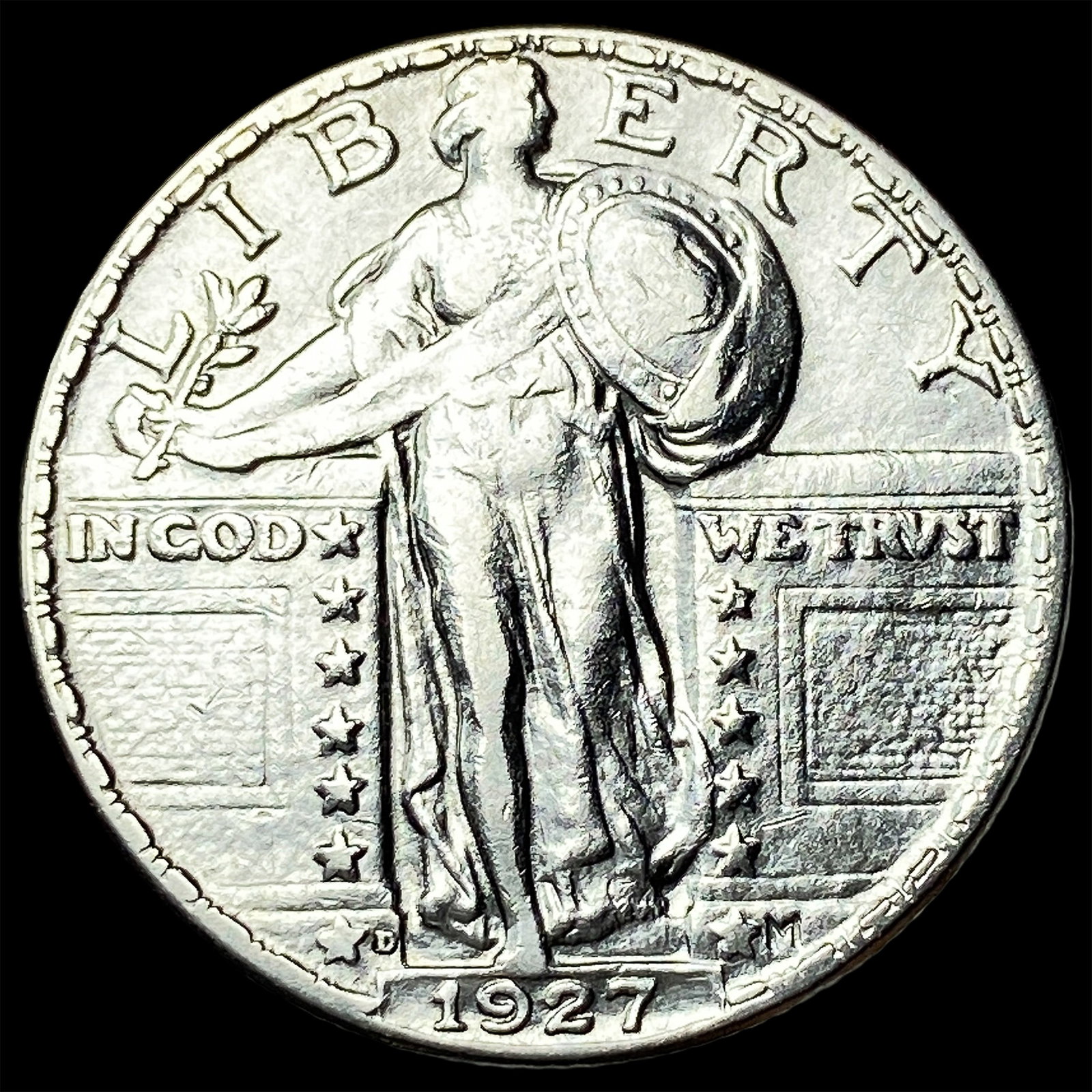 1927-D Silver Standing Liberty Quarter CLOSELY UNCIRCULATED: 1927-D Silver Standing Liberty Quarter CLOSELY UNCIRCULATED