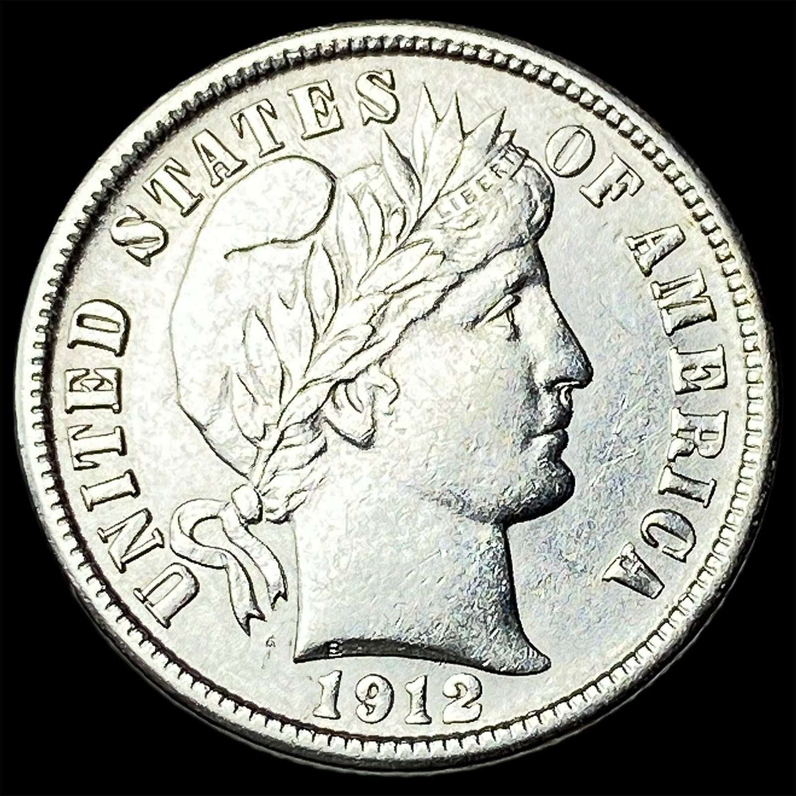 1912-D Silver Barber Dime CLOSELY UNCIRCULATED: 1912-D Silver Barber Dime CLOSELY UNCIRCULATED