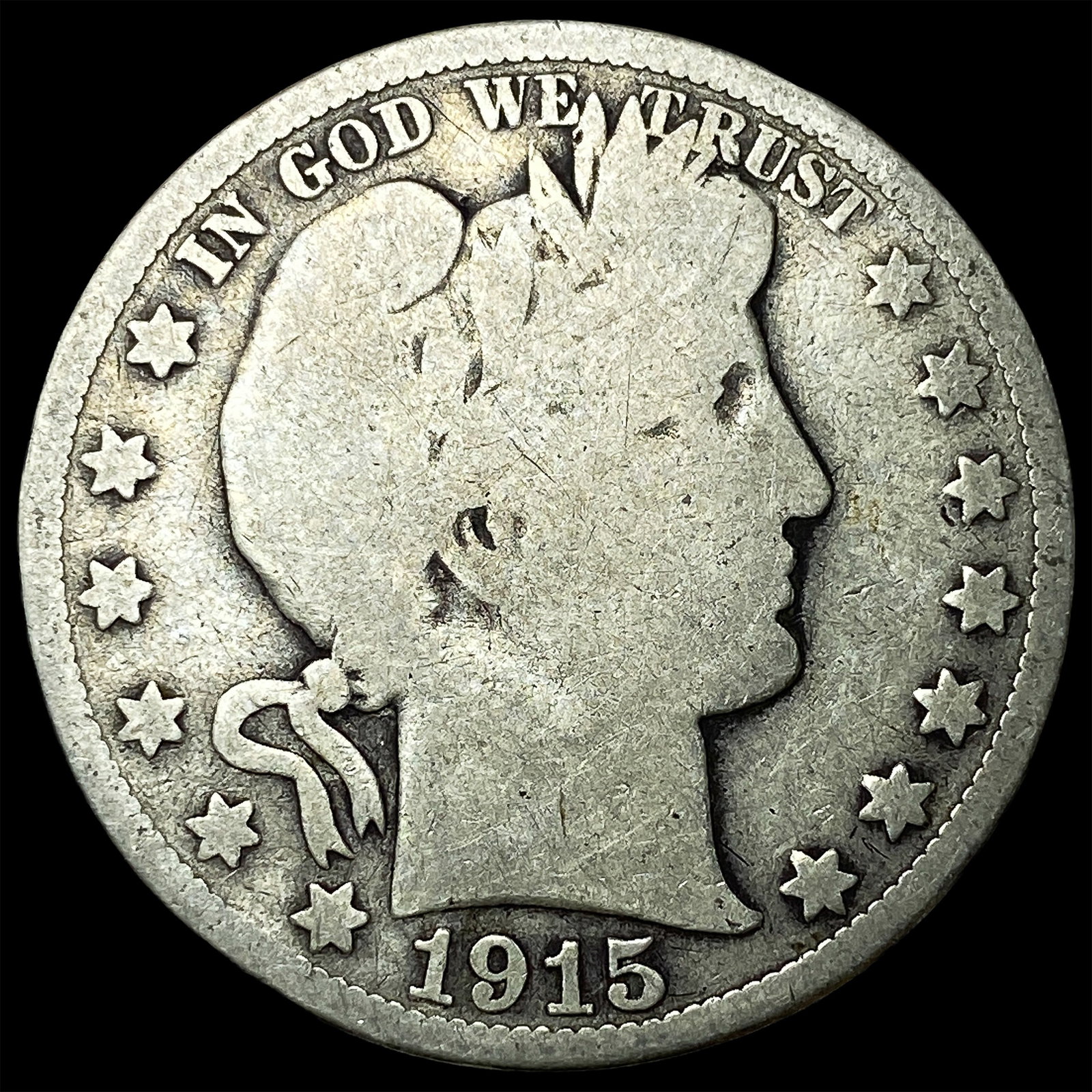 1915 Barber Half Dollar NICELY CIRCULATED: 1915 Barber Half Dollar NICELY CIRCULATED