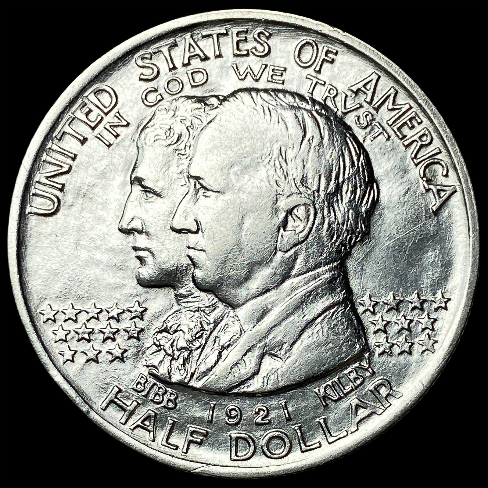 1921 Silver Alabama Half Dollar CLOSELY UNCIRCULATED: 1921 Silver Alabama Half Dollar CLOSELY UNCIRCULATED