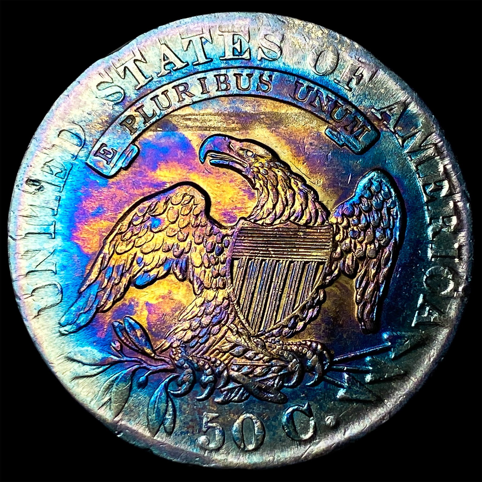 1833 Capped Bust Half Dollar CLOSELY UNCIRCULATED - 2