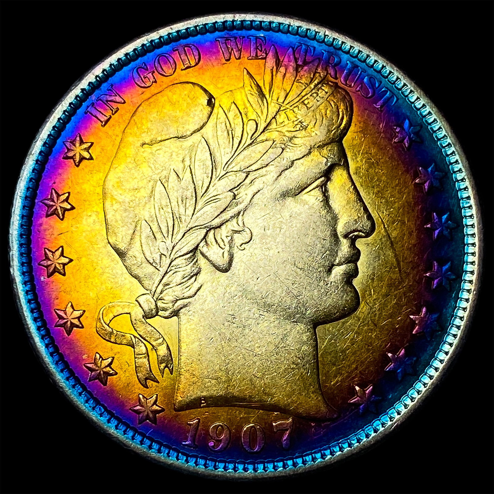 1907-D Silver Barber Half Dollar CLOSELY UNCIRCULATED (1 of 2)