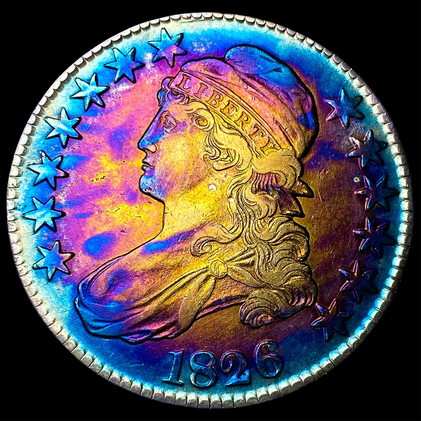 1826 Capped Bust Half Dollar CLOSELY UNCIRCULATED: 1826 Capped Bust Half Dollar CLOSELY UNCIRCULATED