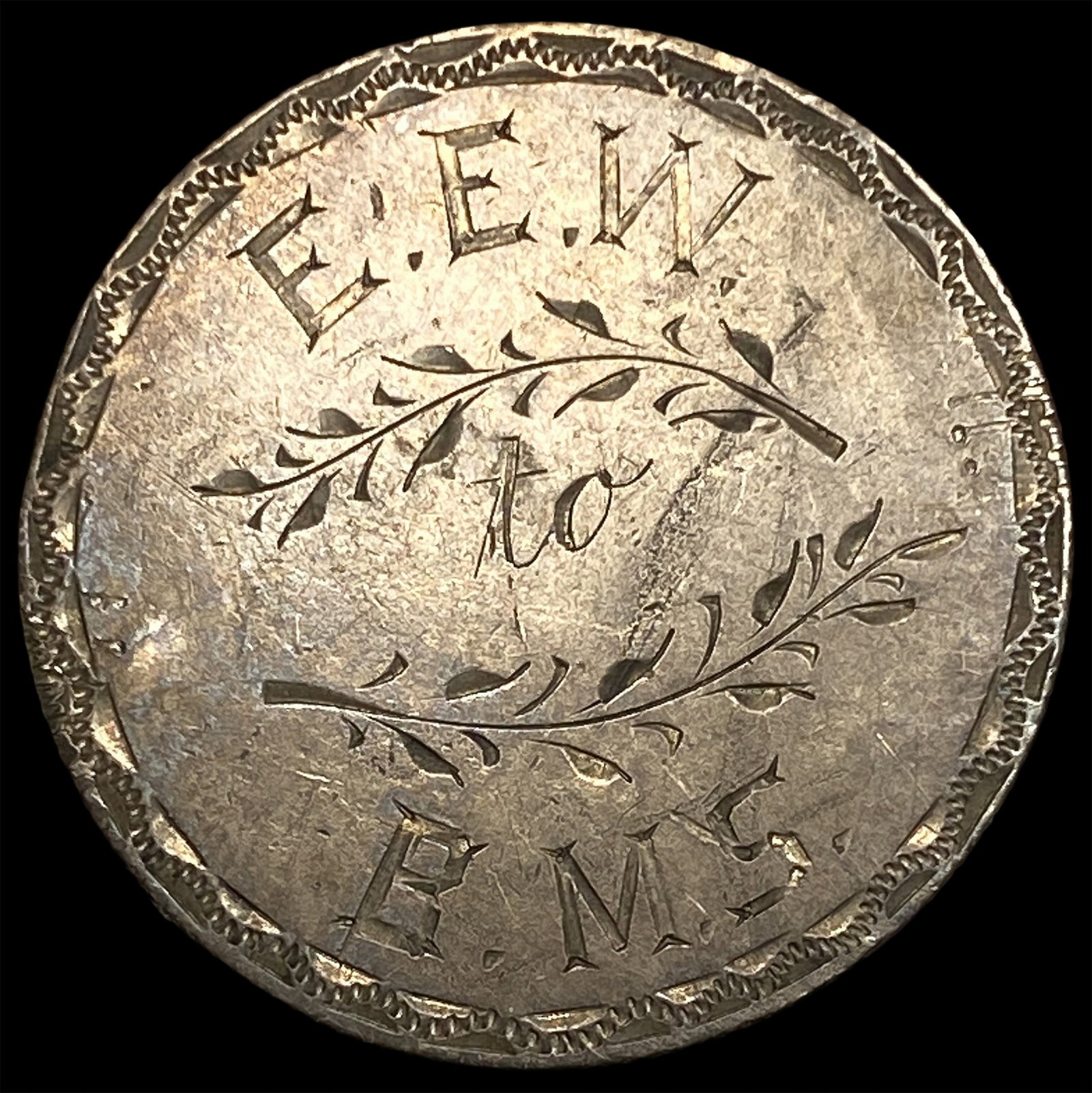 1885 Mexico Silver 25 Centavos -Love Token: 1885 Mexico Silver 25 Centavos -Love Token