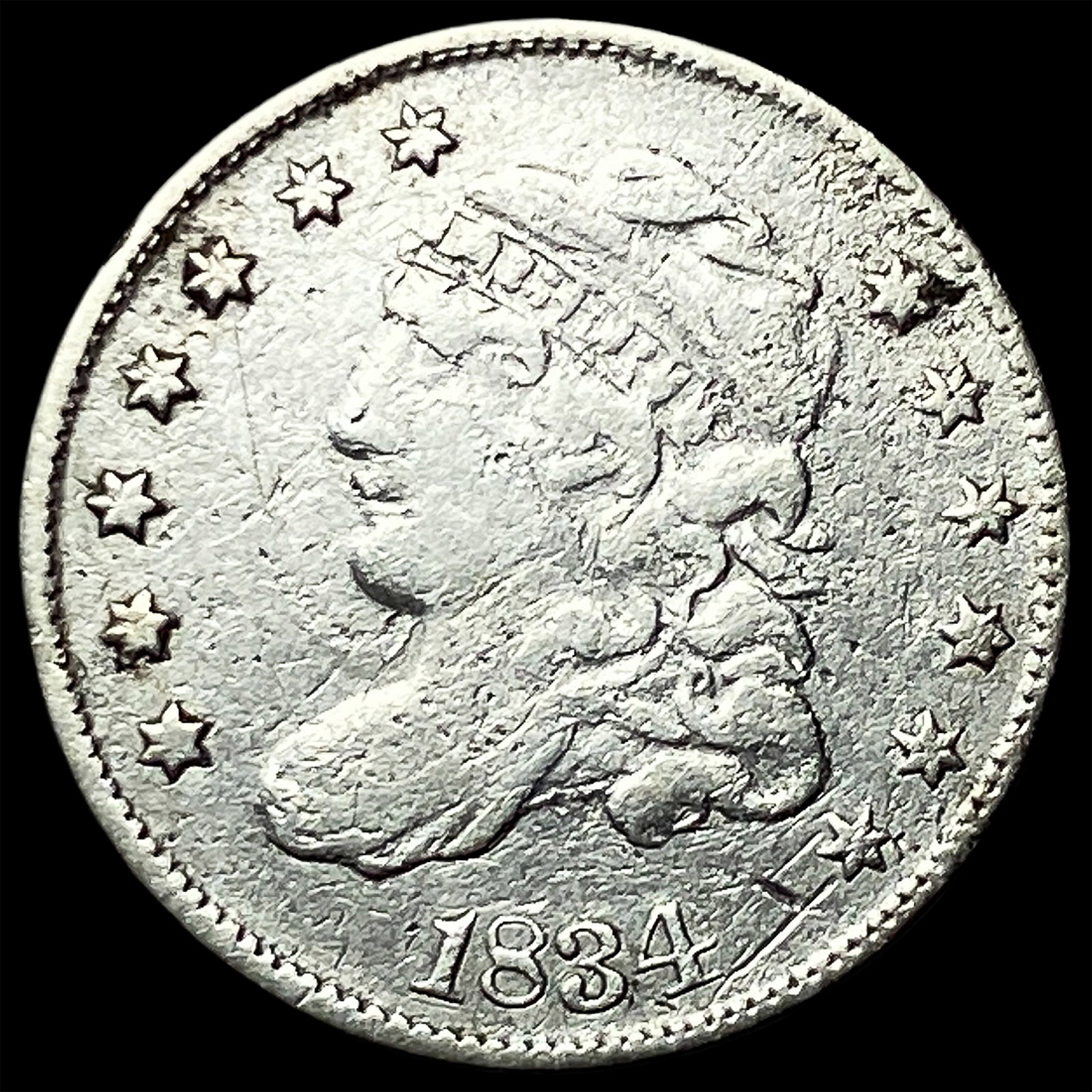 1834 Capped Bust Half Dime NEARLY UNCIRCULATED (1 of 2)