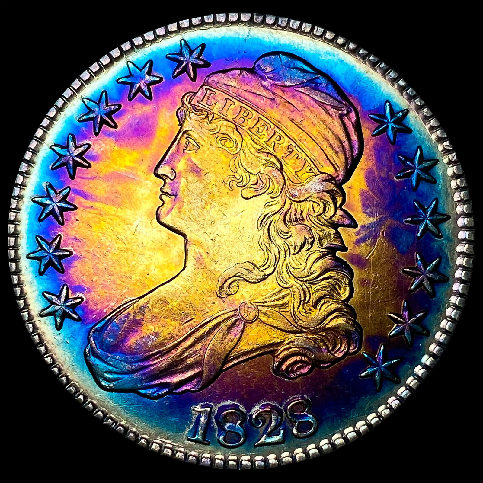 1828 Capped Bust Half Dollar CLOSELY UNCIRCULATED (1 of 2)