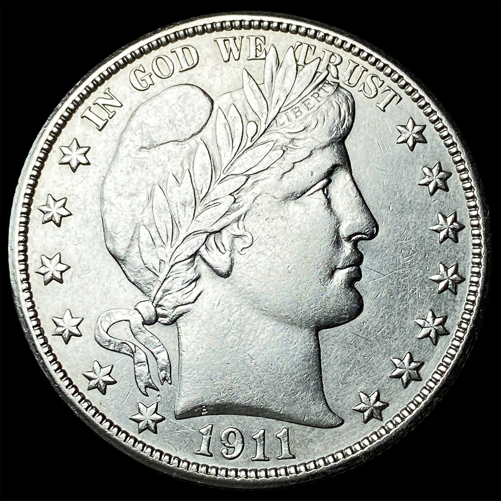 1911 Silver Barber Half Dollar CLOSELY UNCIRCULATED: 1911 Silver Barber Half Dollar CLOSELY UNCIRCULATED