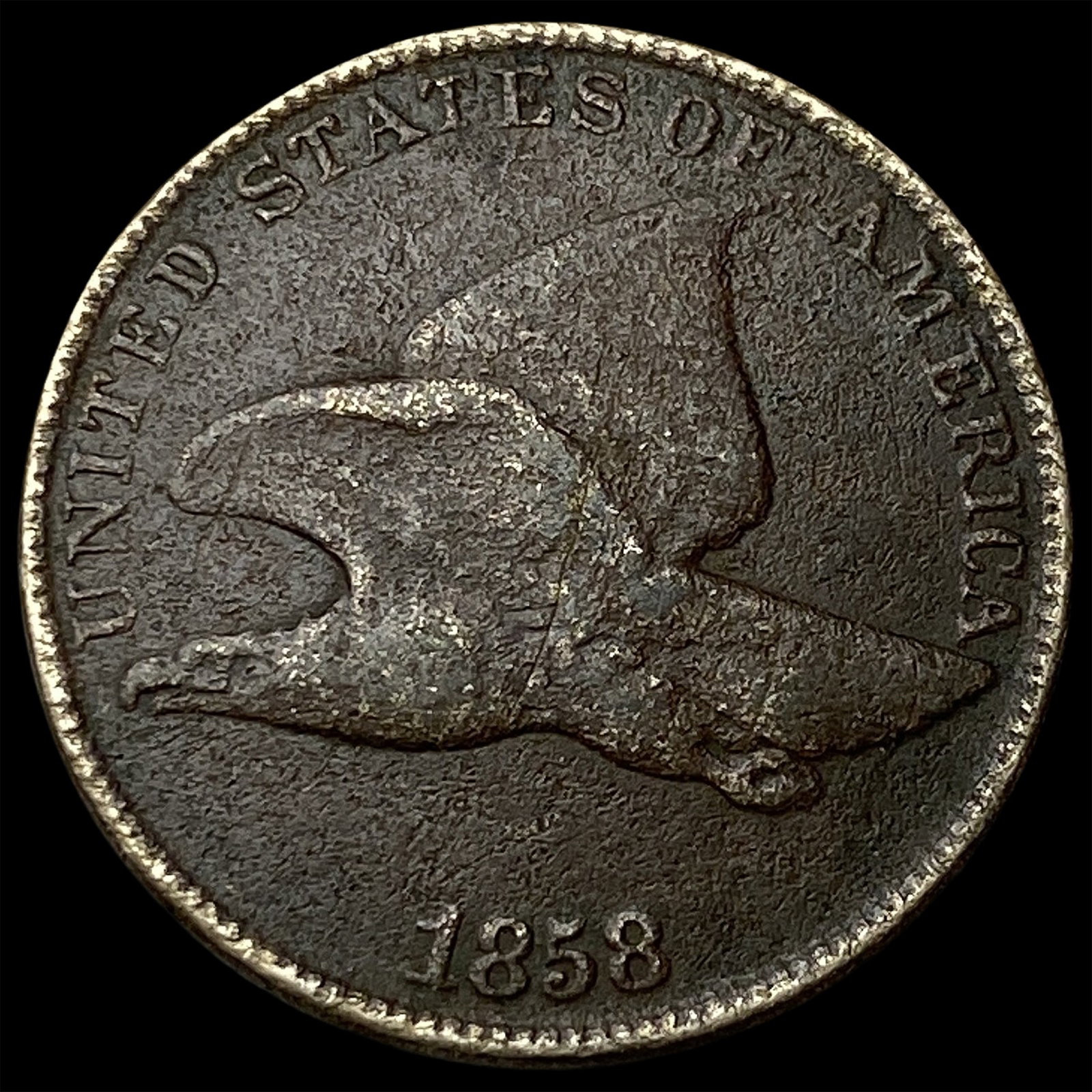 1858 Copper-Nickel Flying Eagle Cent HIGH GRADE: 1858 Copper-Nickel Flying Eagle Cent HIGH GRADE