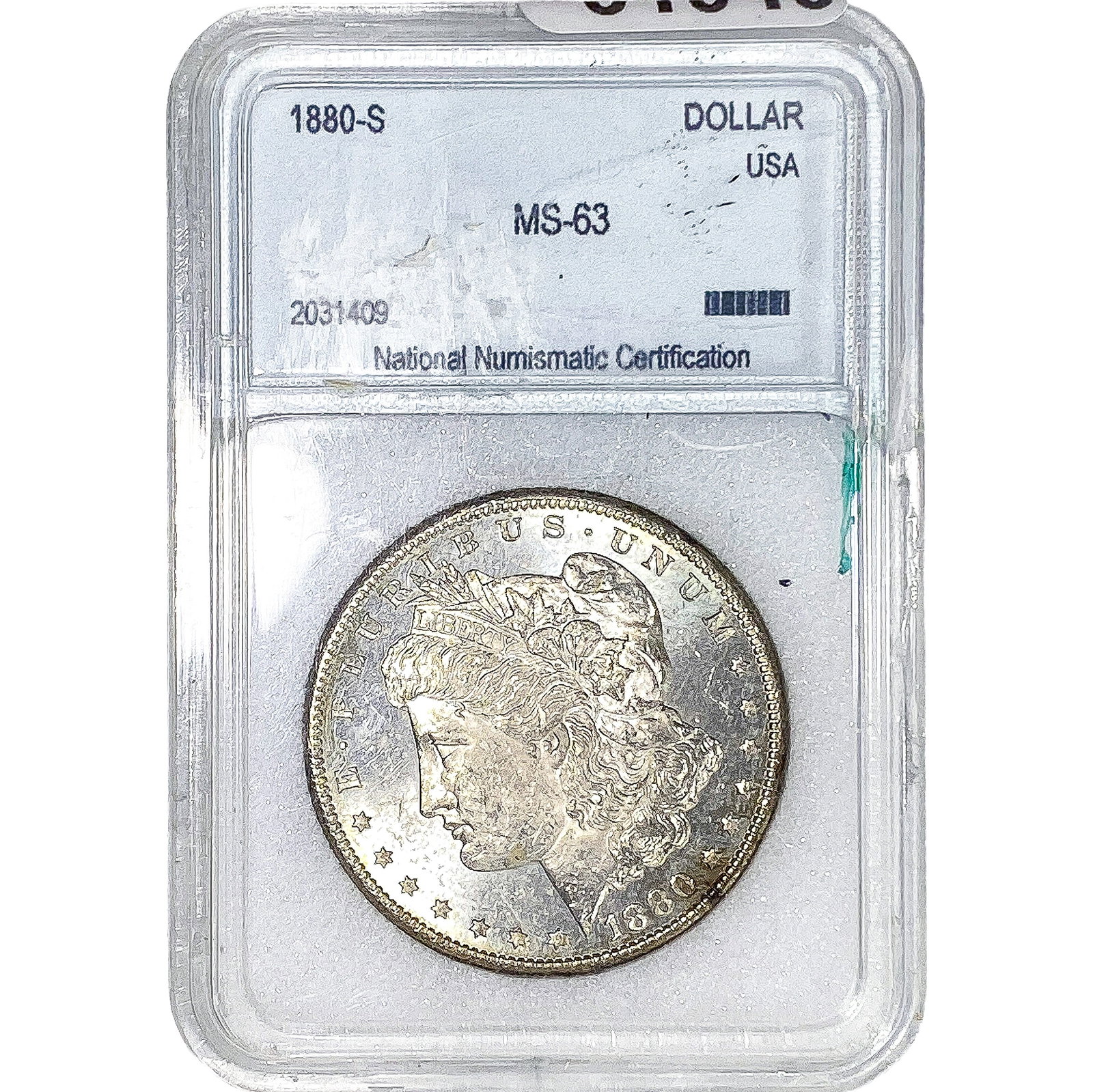 1880-S Morgan Silver Dollar NNC MS63: 1880-S Morgan Silver Dollar NNC MS63