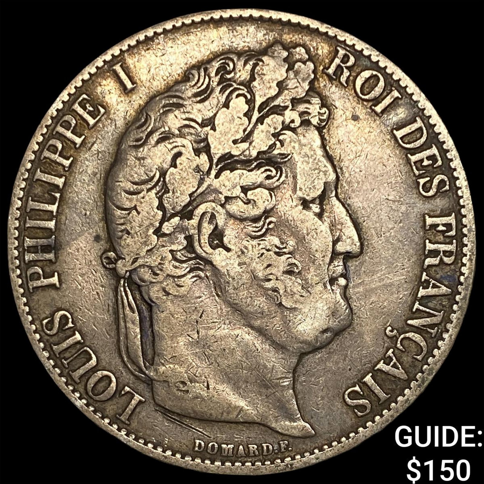 1844 France Silver 5 Francs: 1844 France Silver 5 Francs