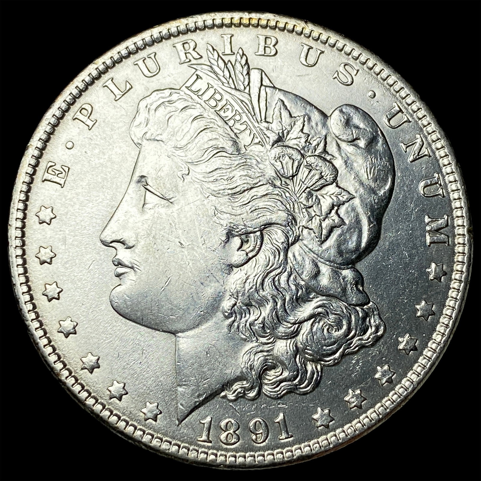 1891 Morgan Silver Dollar CLOSELY UNCIRCULATED: 1891 Morgan Silver Dollar CLOSELY UNCIRCULATED