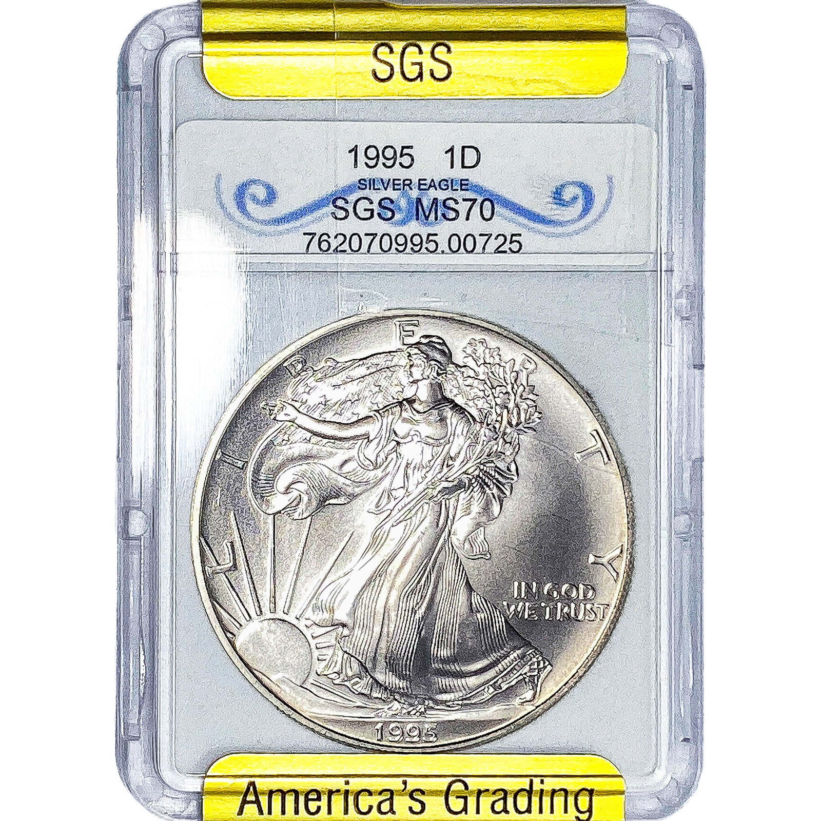 1995 Silver Eagle SGS MS70 (1 of 2)