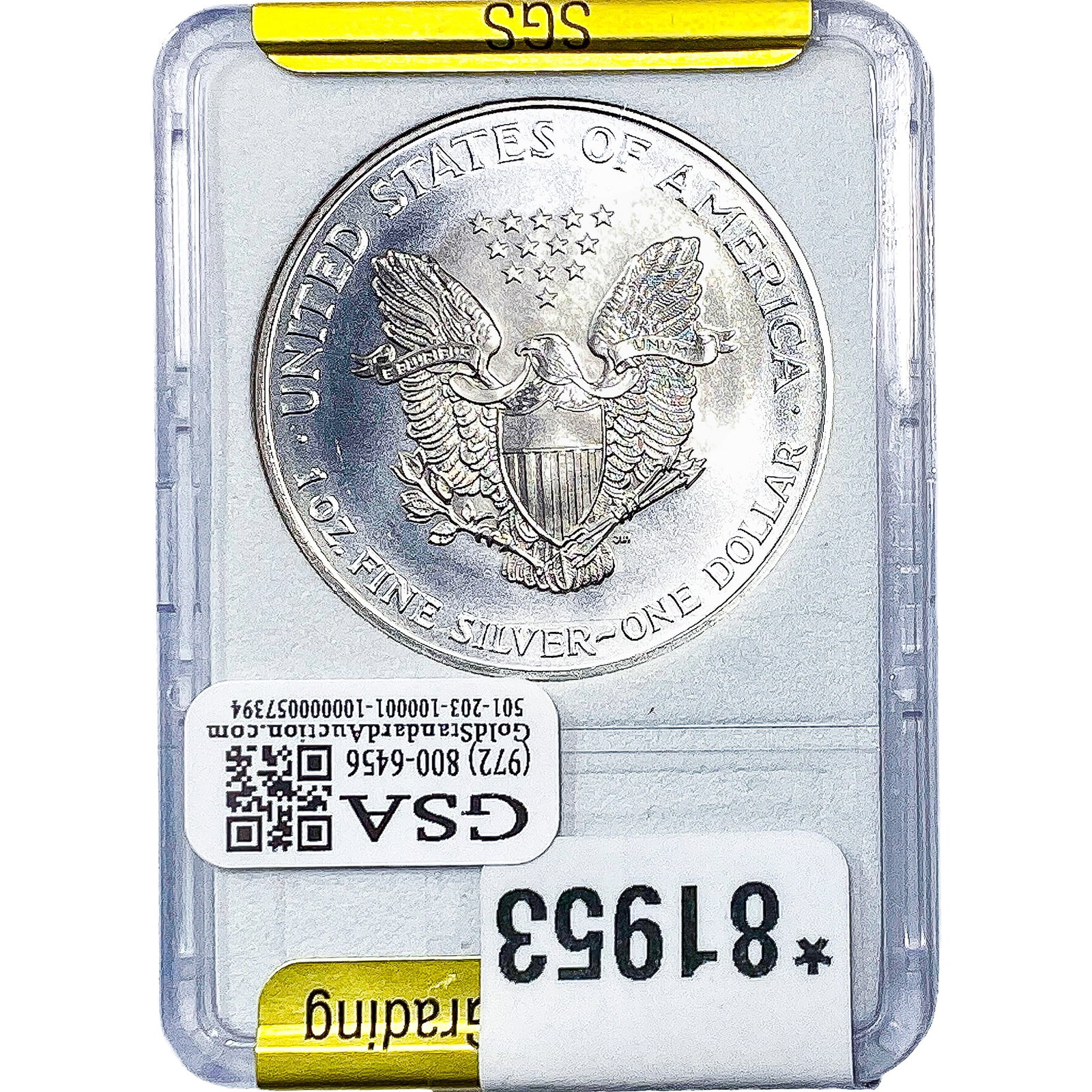 1995 Silver Eagle SGS MS70 - 2