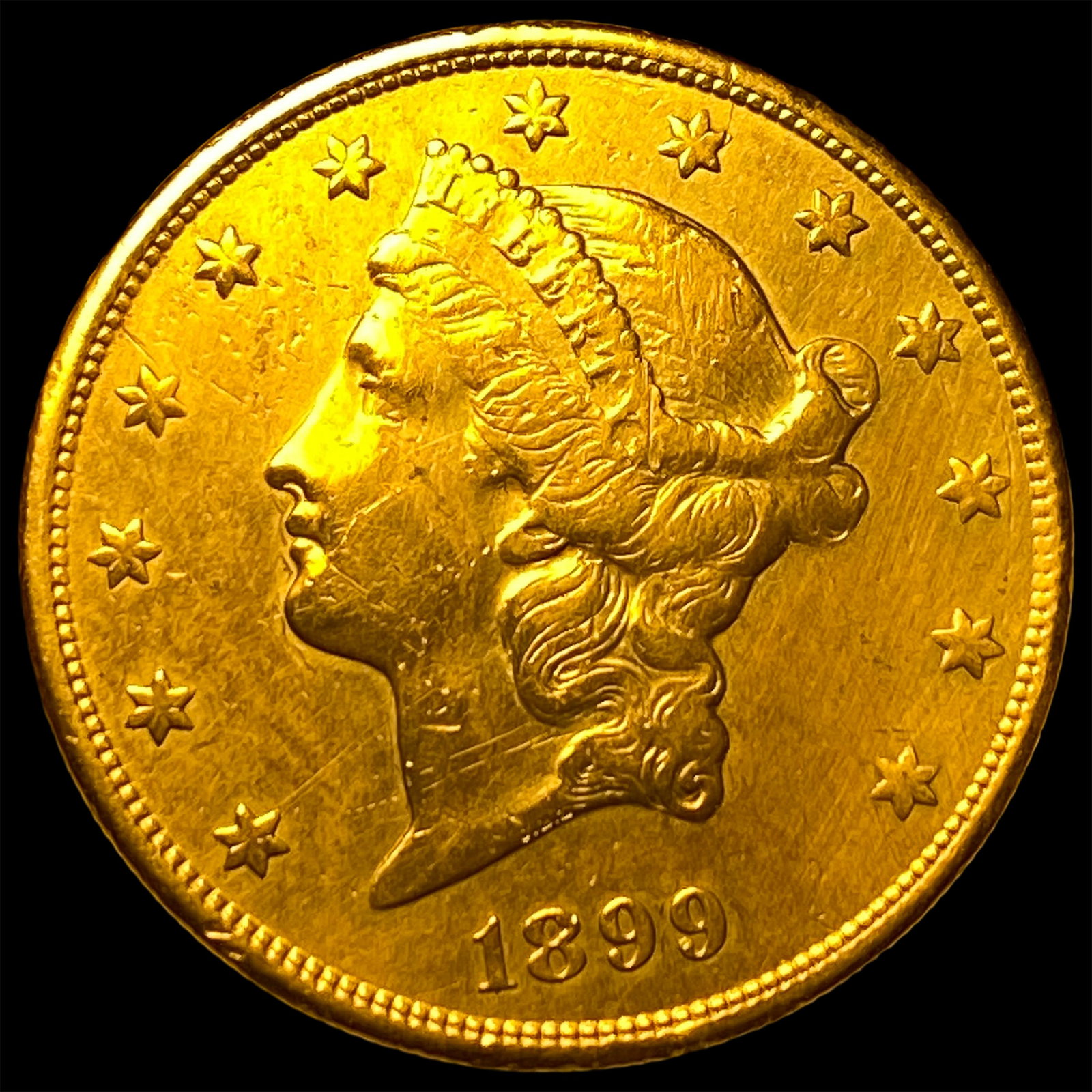1899-S Gold $20 Liberty Head Double Eagle CLOSELY UNCIRCULATED (1 of 2)