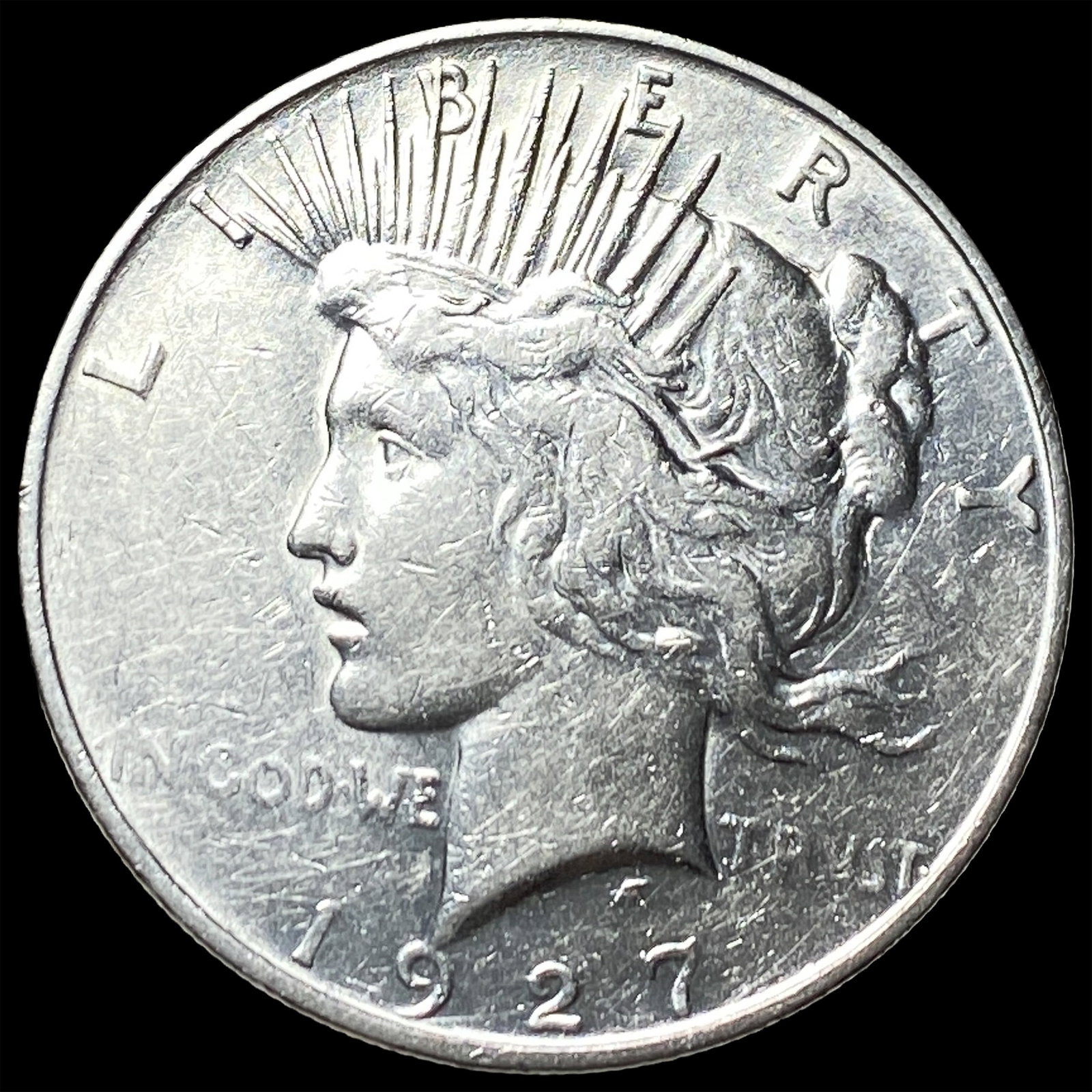 1927-D Silver Peace Dollar CLOSELY UNCIRCULATED: 1927-D Silver Peace Dollar CLOSELY UNCIRCULATED