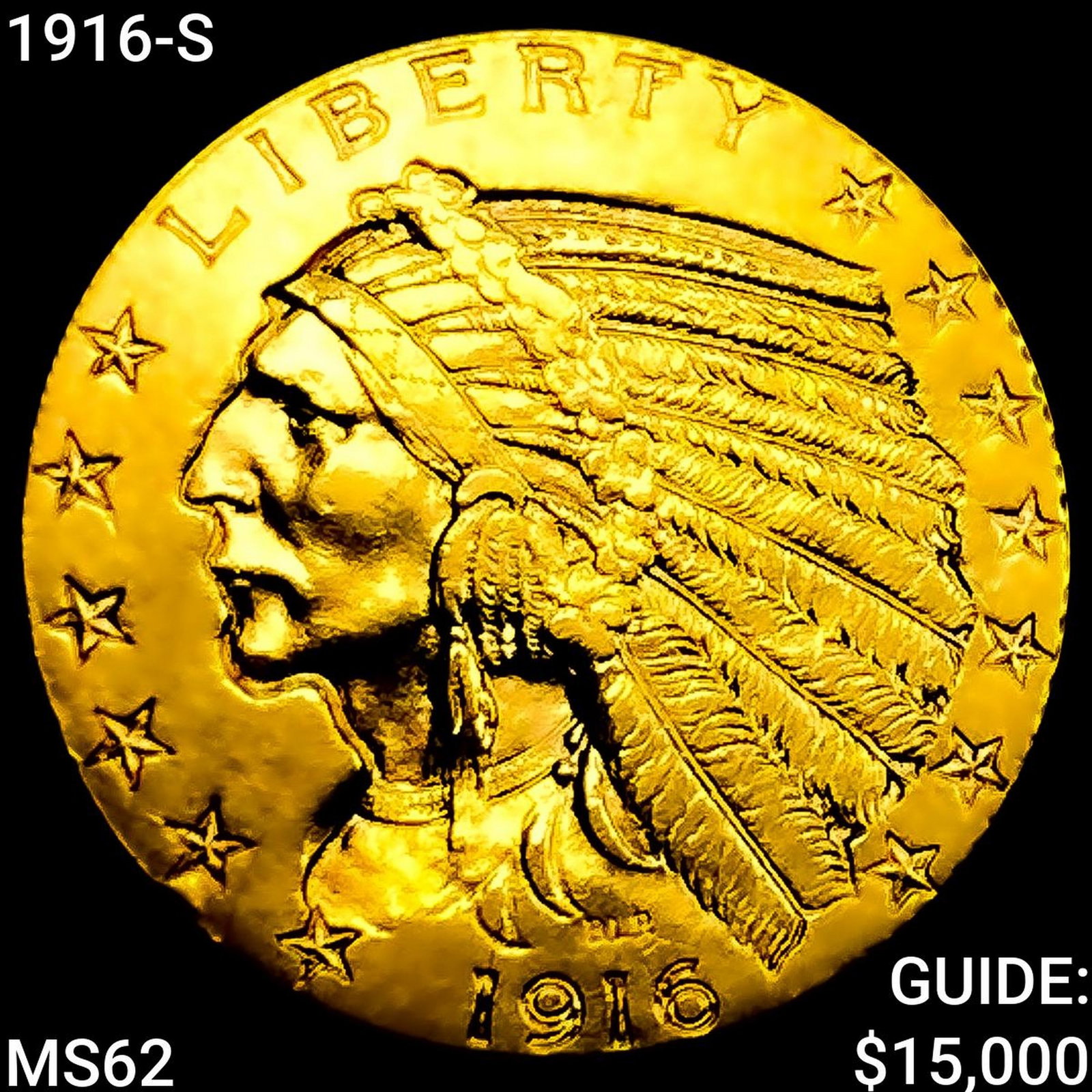 1916-S $5 Gold Half Eagle UNCIRCULATED (1 of 2)