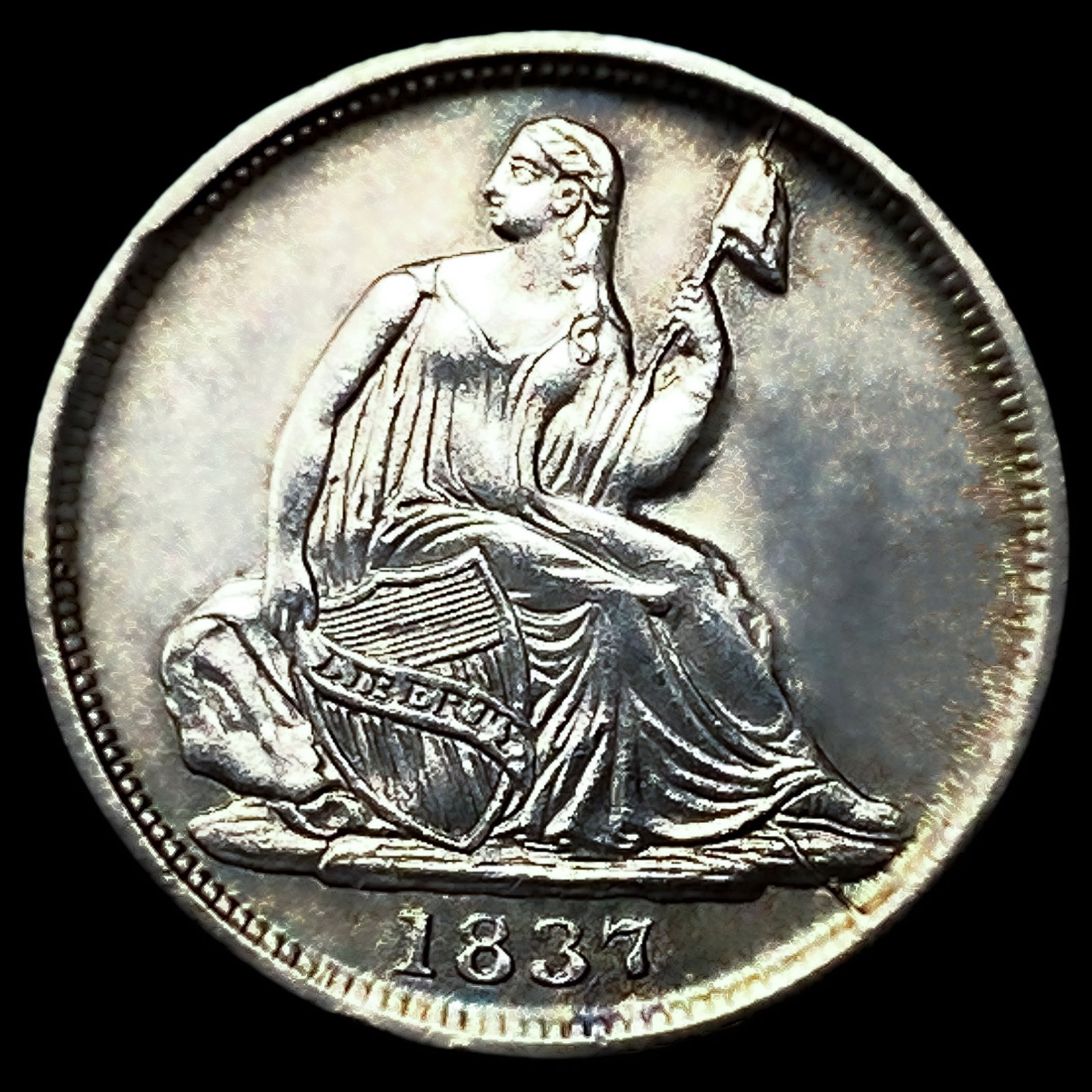 1837 Sm Dt Seated Liberty Half Dime: 1837 Sm Dt Seated Liberty Half Dime