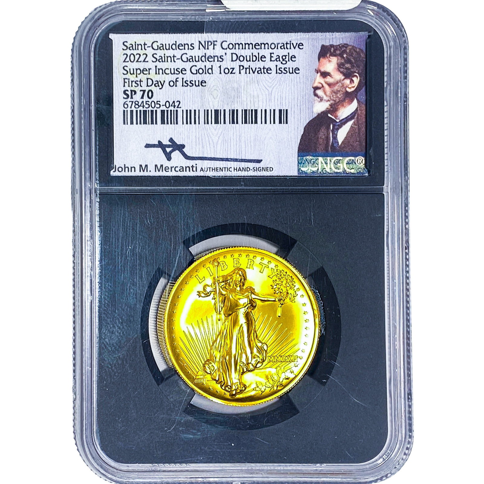 2022 Super Incuse Gold 1oz Double Eagle NGC SP70: 2022 Super Incuse Gold 1oz Double Eagle NGC SP70