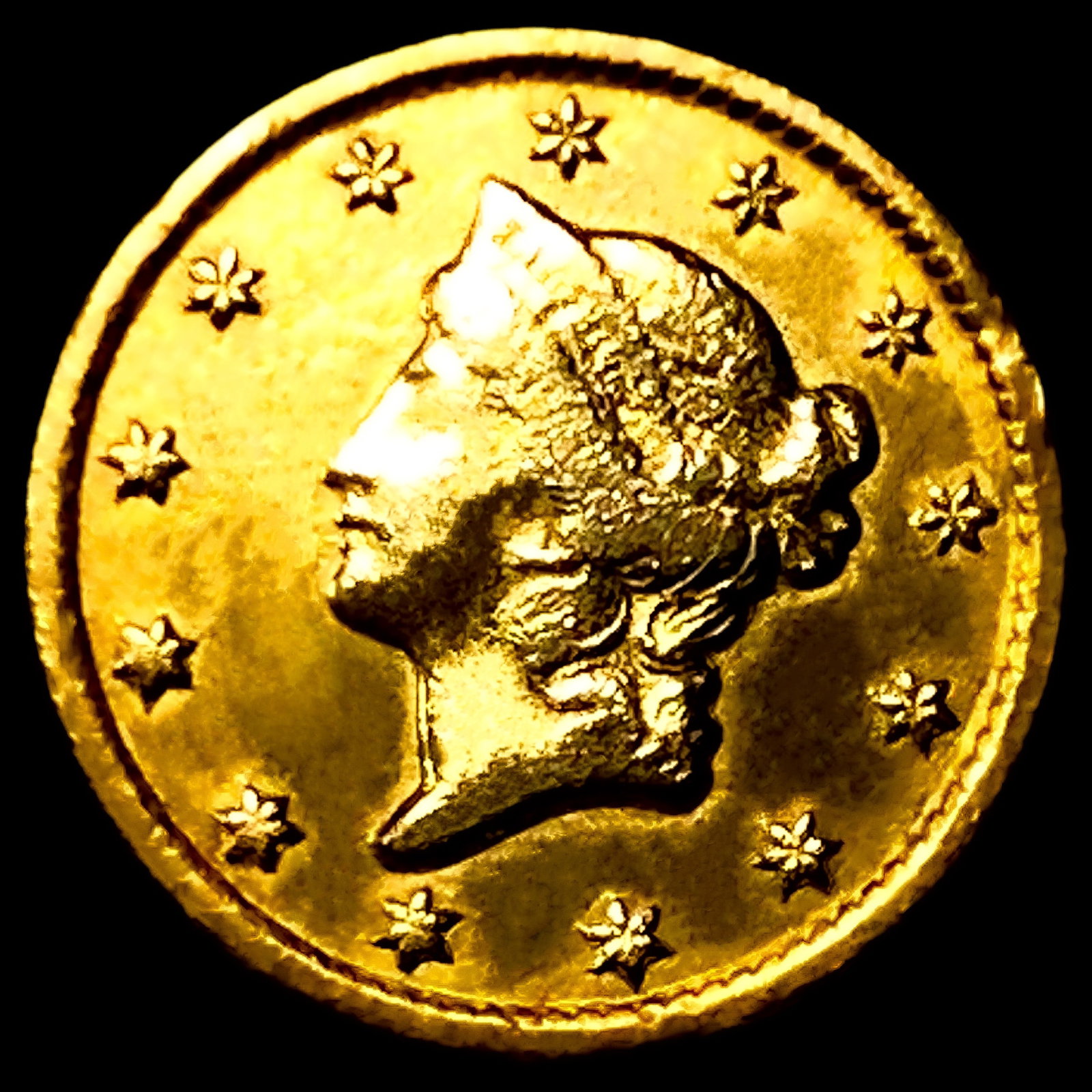 1853-C Rare Gold Dollar (1 of 2)