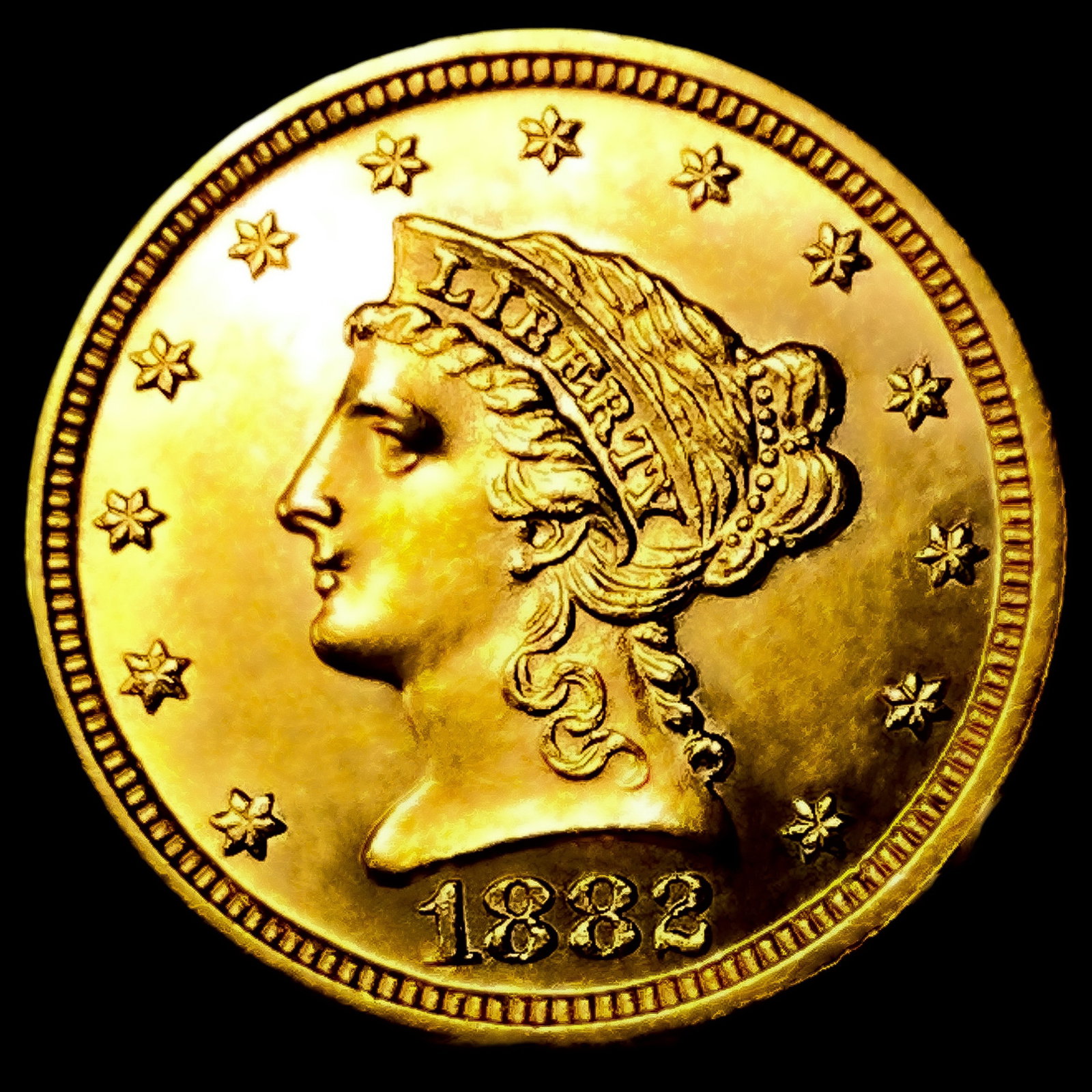 1882 $2.50 Gold Quarter Eagle: 1882 $2.50 Gold Quarter Eagle