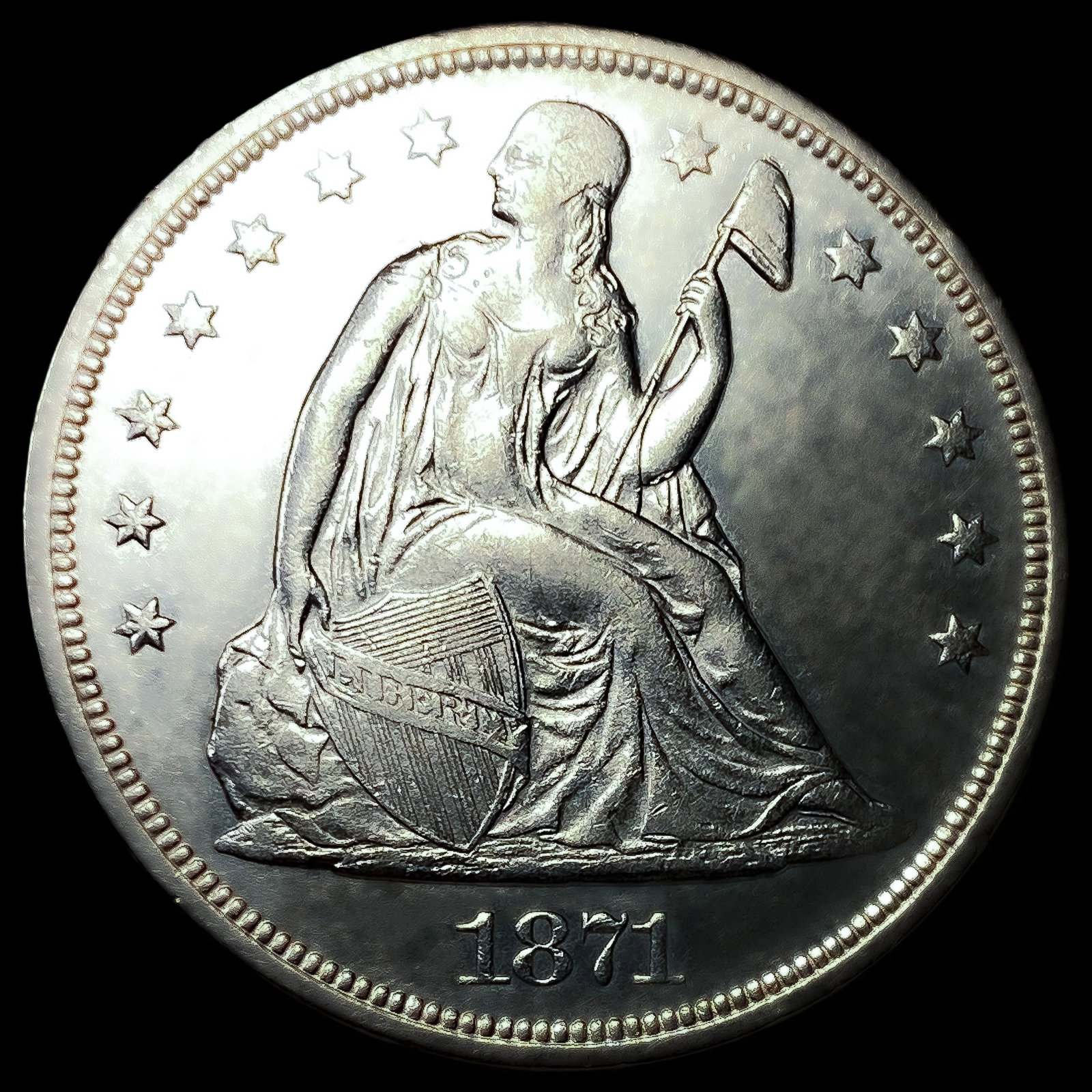 1871 Seated Liberty Dollar: 1871 Seated Liberty Dollar