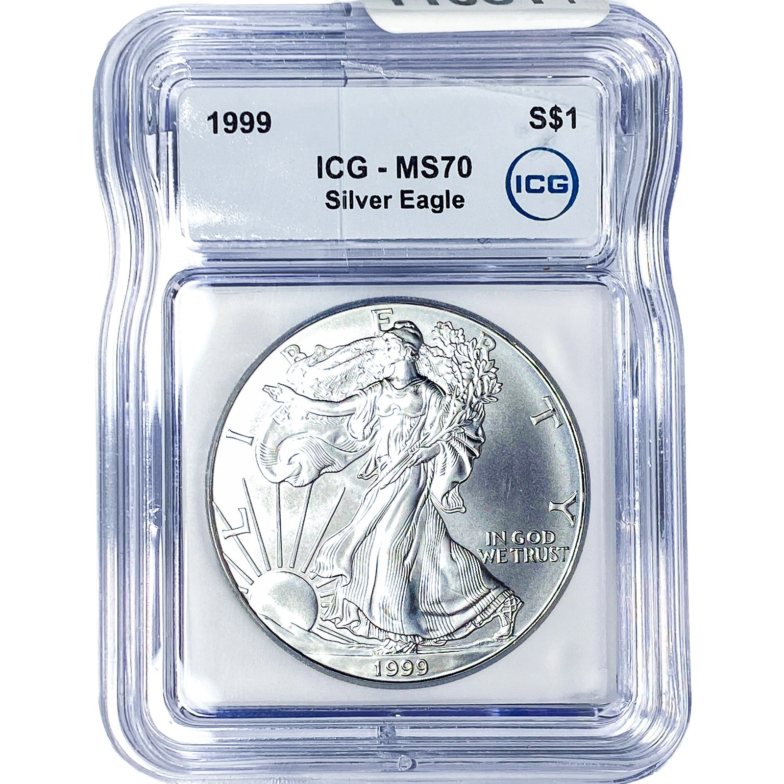 1999 Silver Eagle ICG MS70: 1999 Silver Eagle ICG MS70