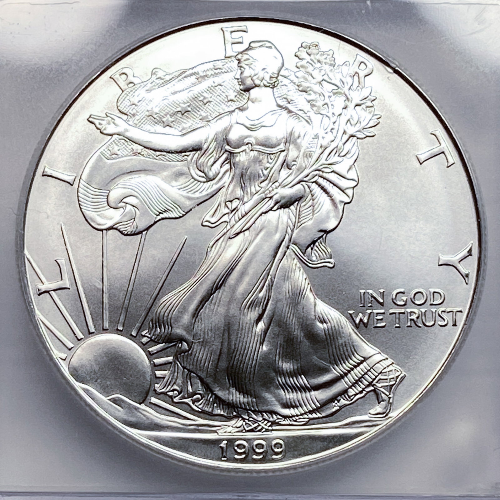 1999 Silver Eagle ICG MS70 - 3
