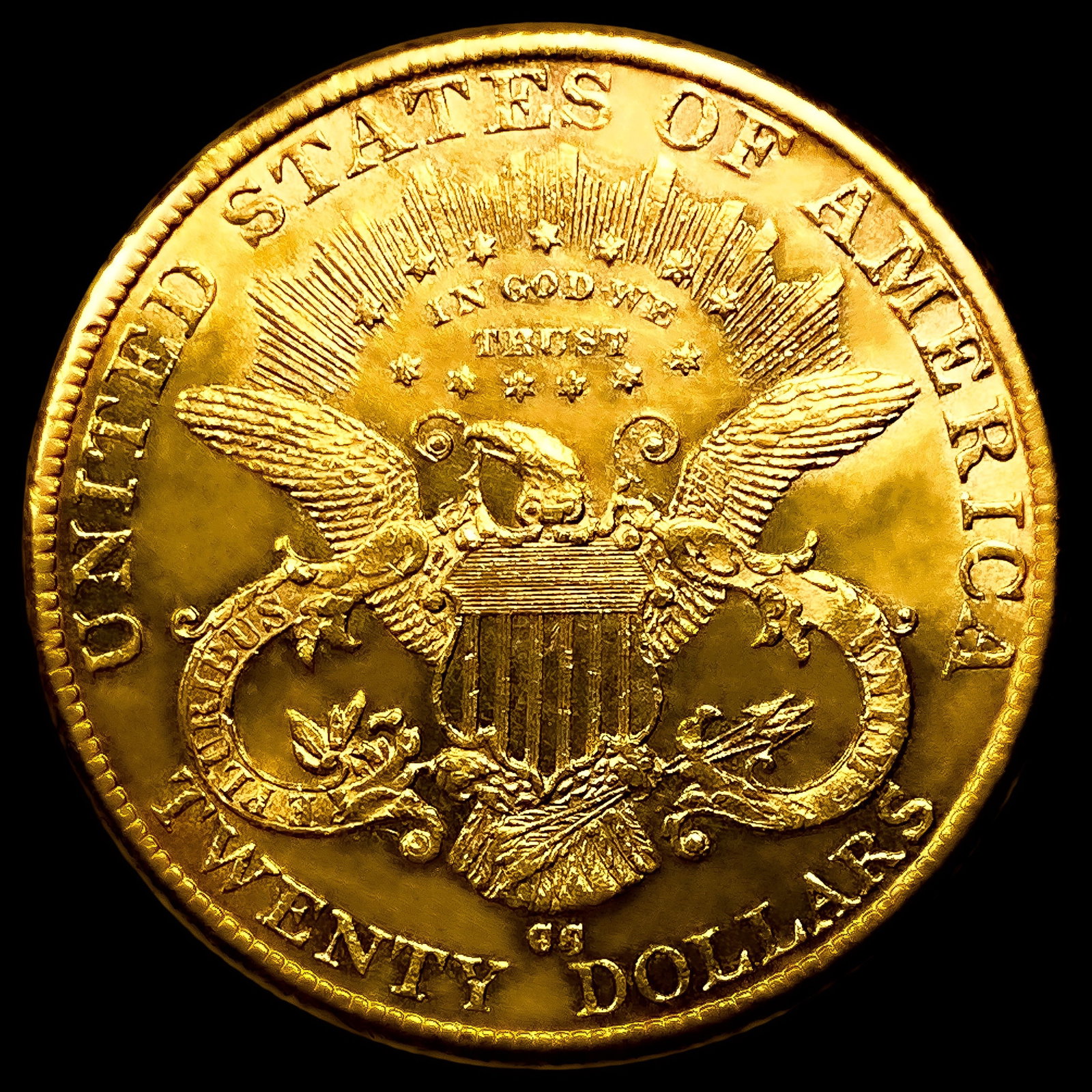 1892-CC $20 Gold Double Eagle - 2