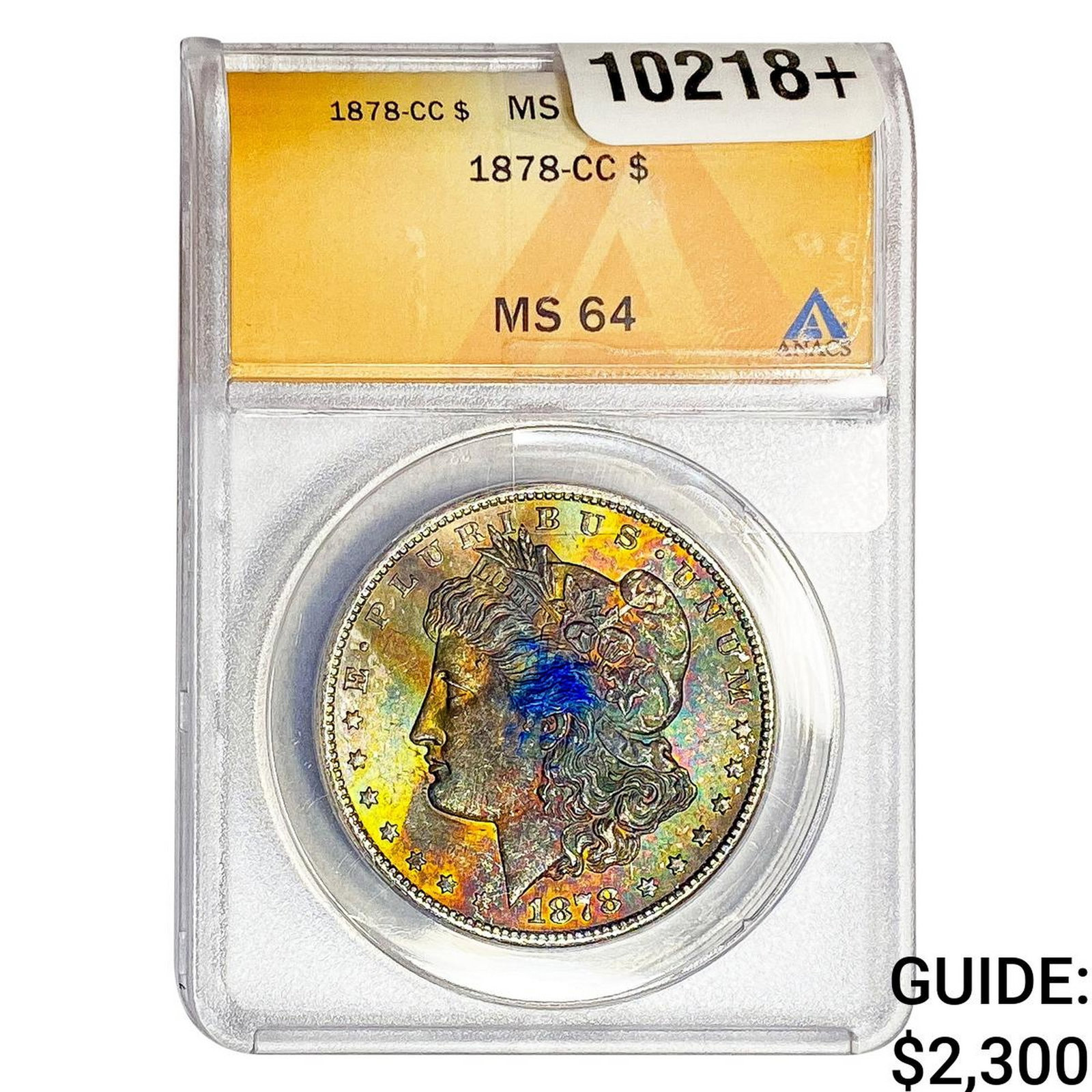 1878-CC Mercury Silver Dollar ANACS MS64: 1878-CC Mercury Silver Dollar ANACS MS64